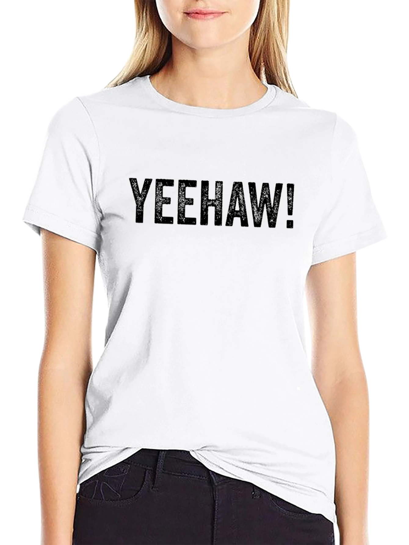 Camiseta Negra Yeehaw! Casual
