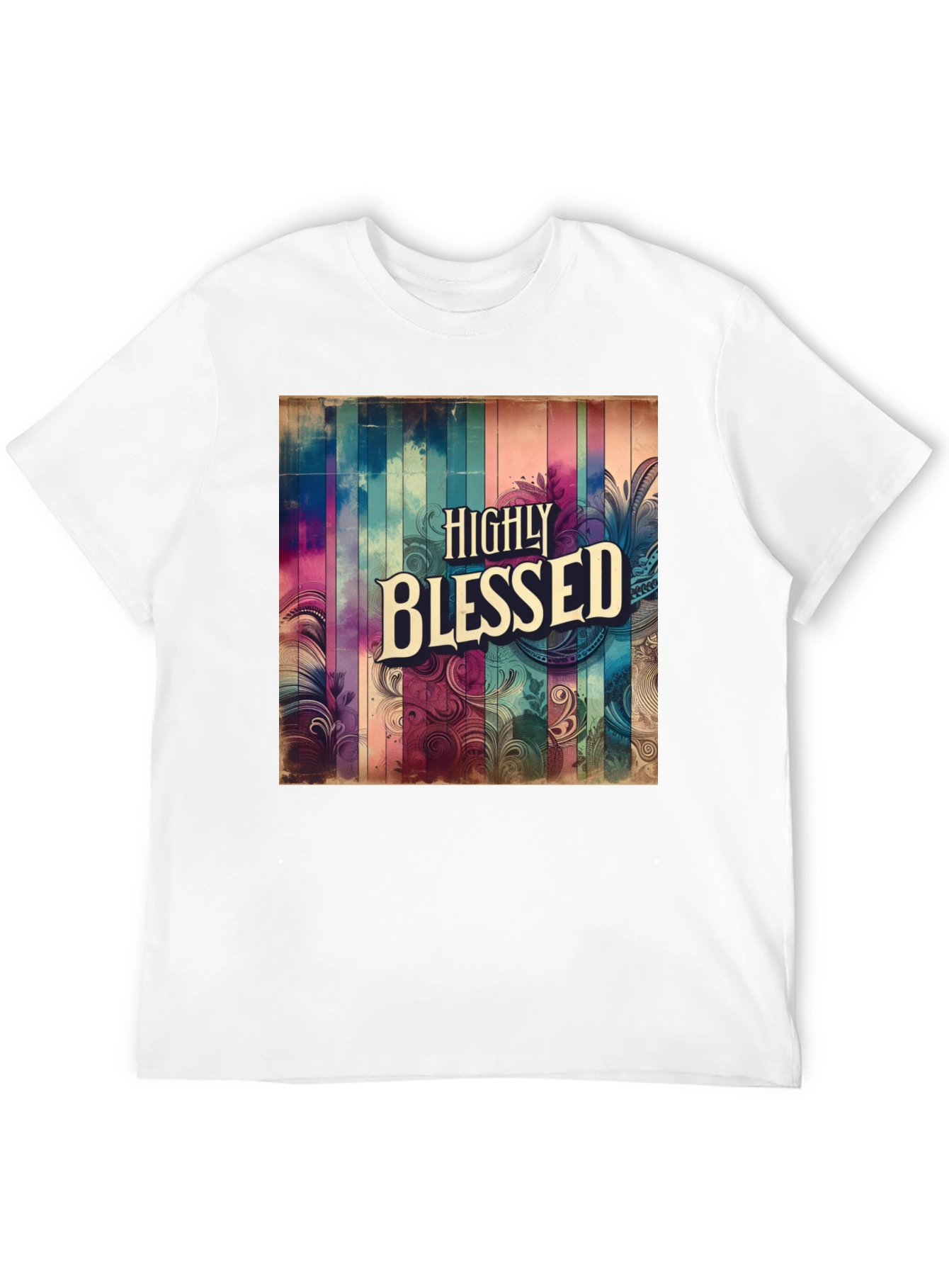 Camiseta Negra - Diseño Altamente Bendecido