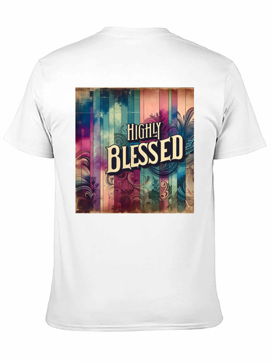 Camiseta Negra - Diseño Altamente Bendecido