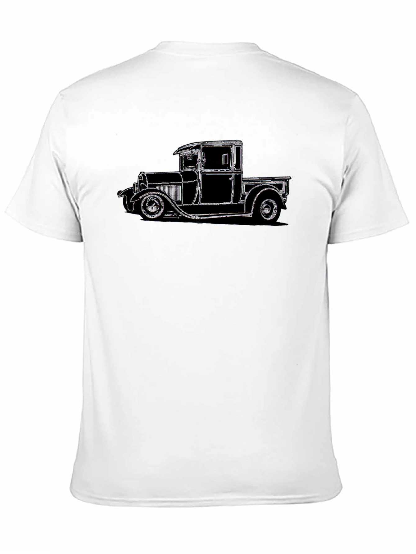 Camiseta Negra con Diseño de Camioneta Clásica