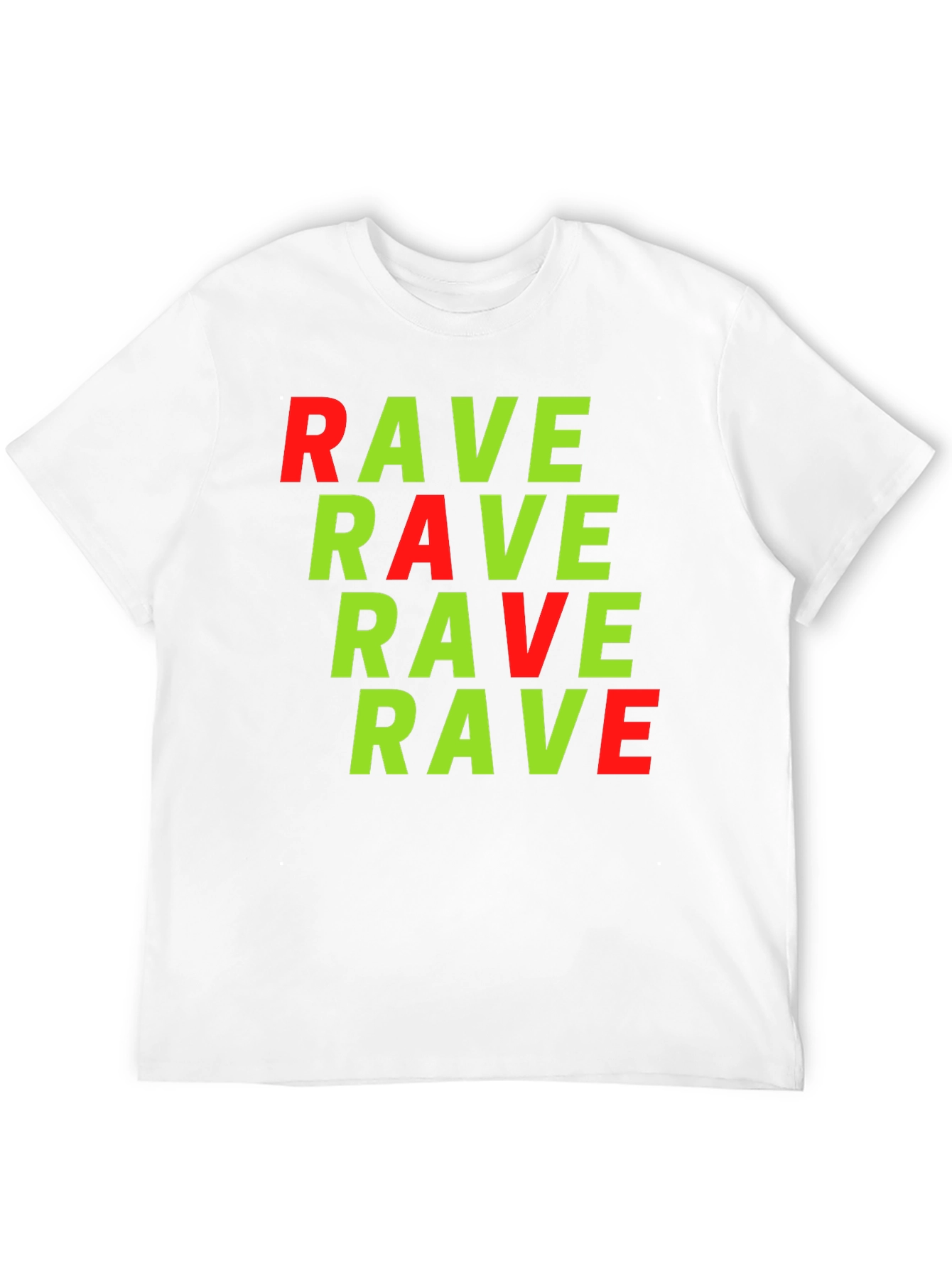 Camiseta Negra con Estampado RAVE
