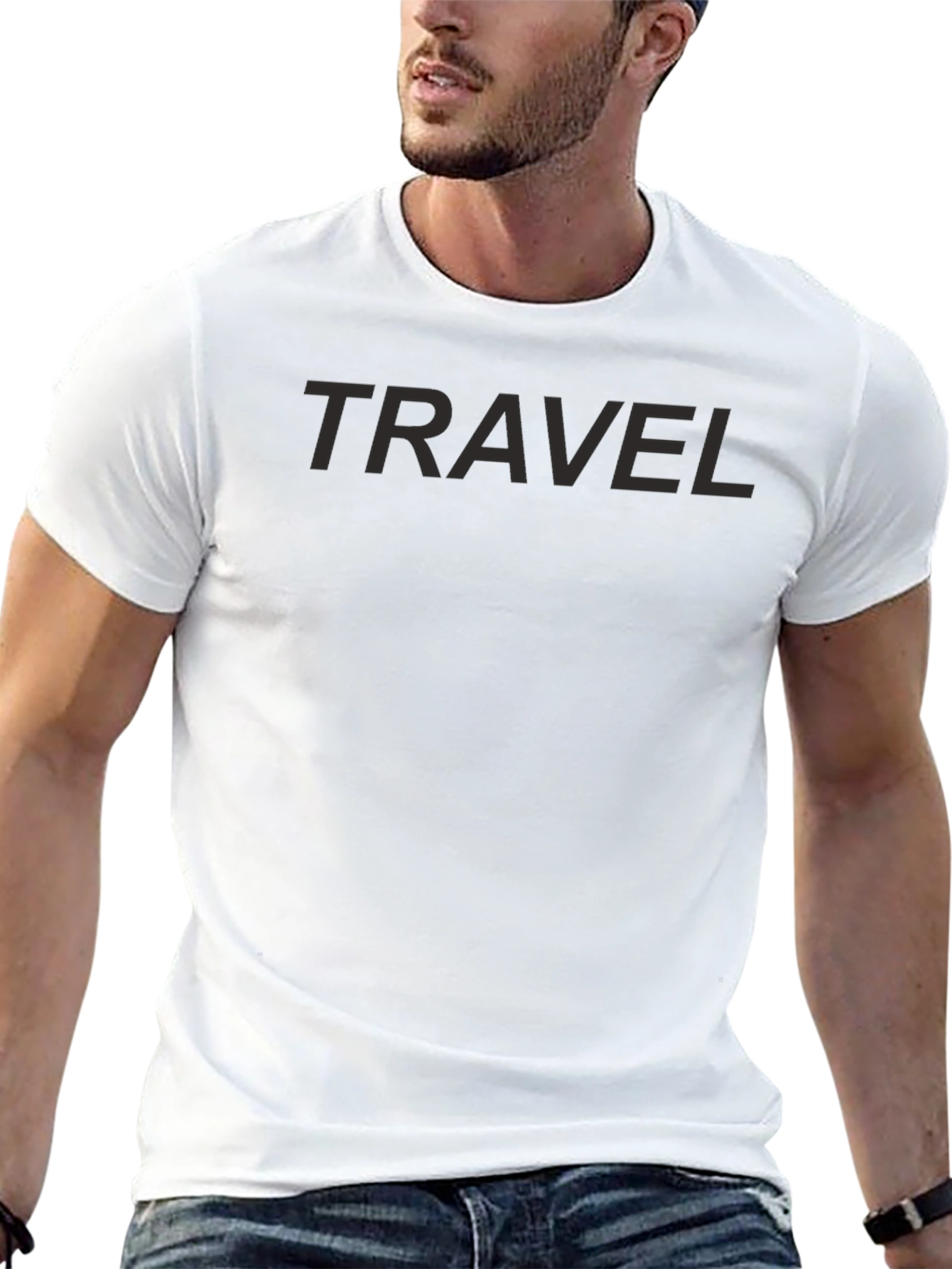 Camiseta Negra Travel Casual Unisex