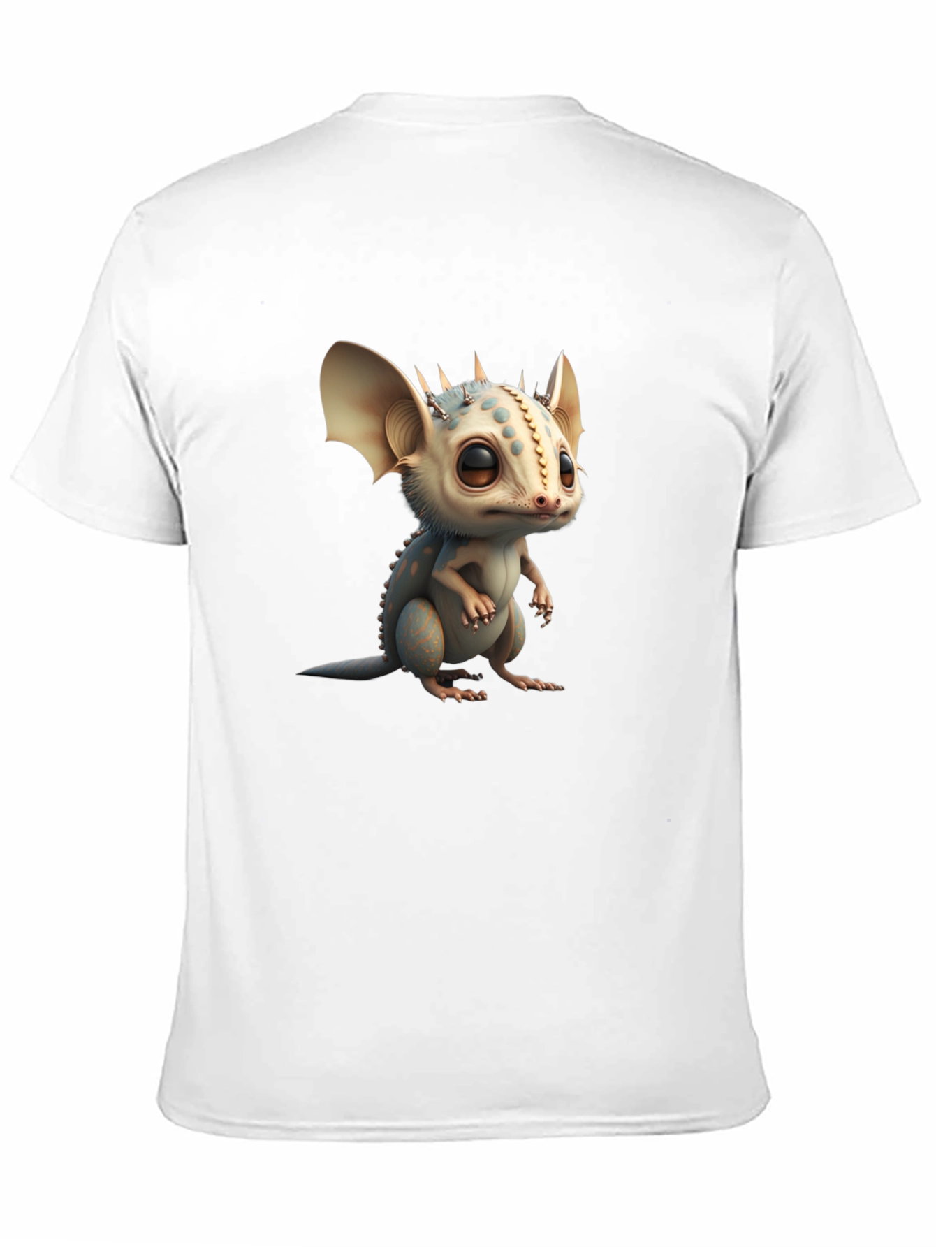 Camiseta Negra con Adorable Dragón de Dibujos Animados