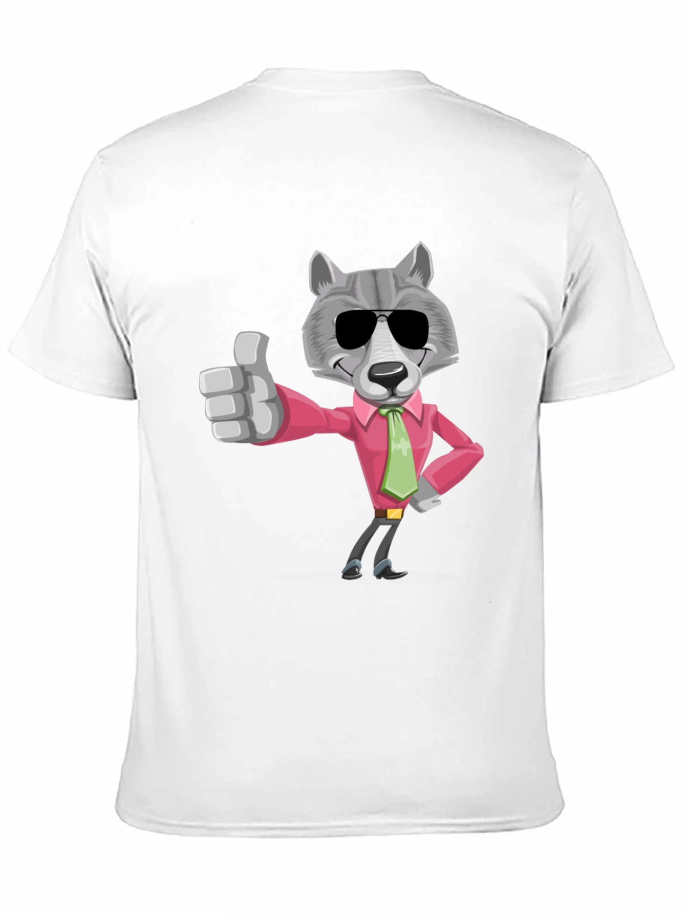Camiseta Negra con Lobo de Negocios