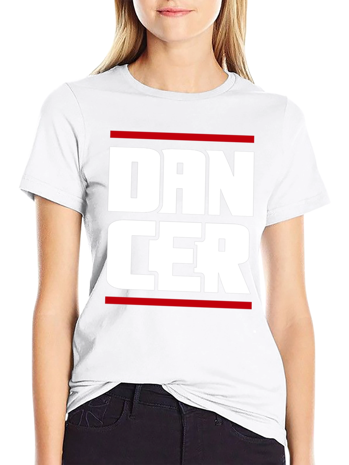 Camiseta Negra con Diseño Dancer