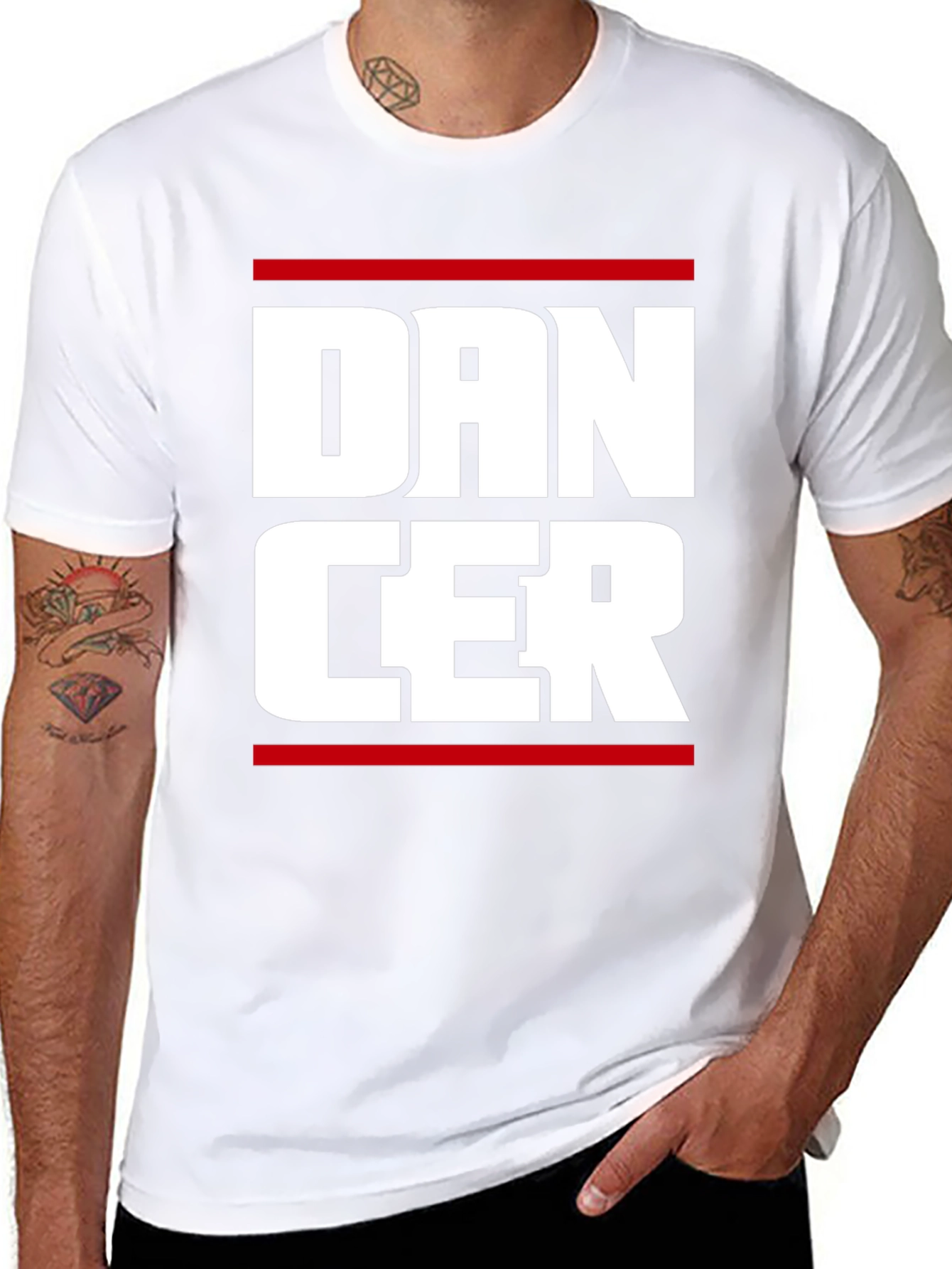 Camiseta Negra con Diseño Dancer
