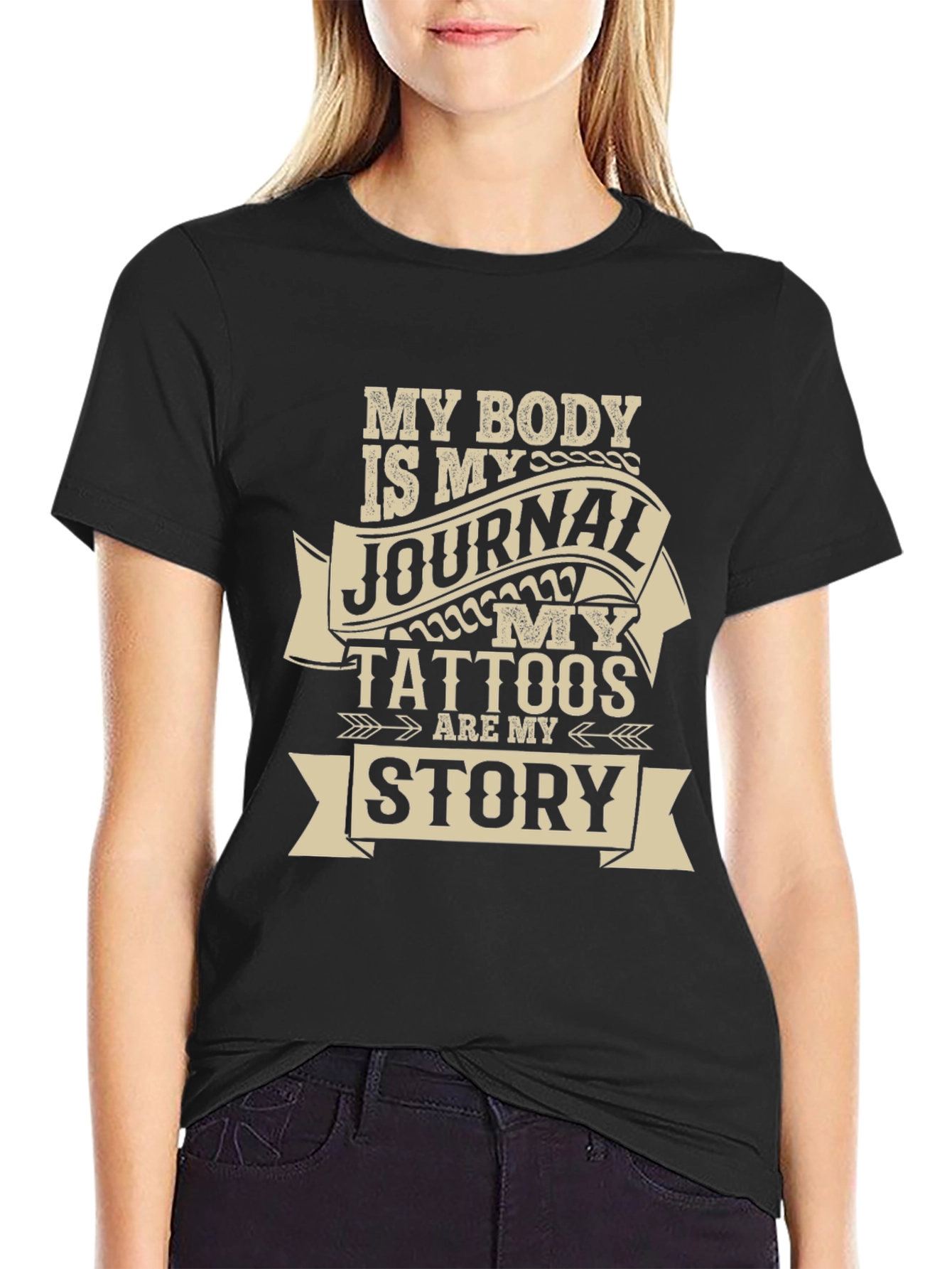 Camiseta Negra My Body Is My Journal