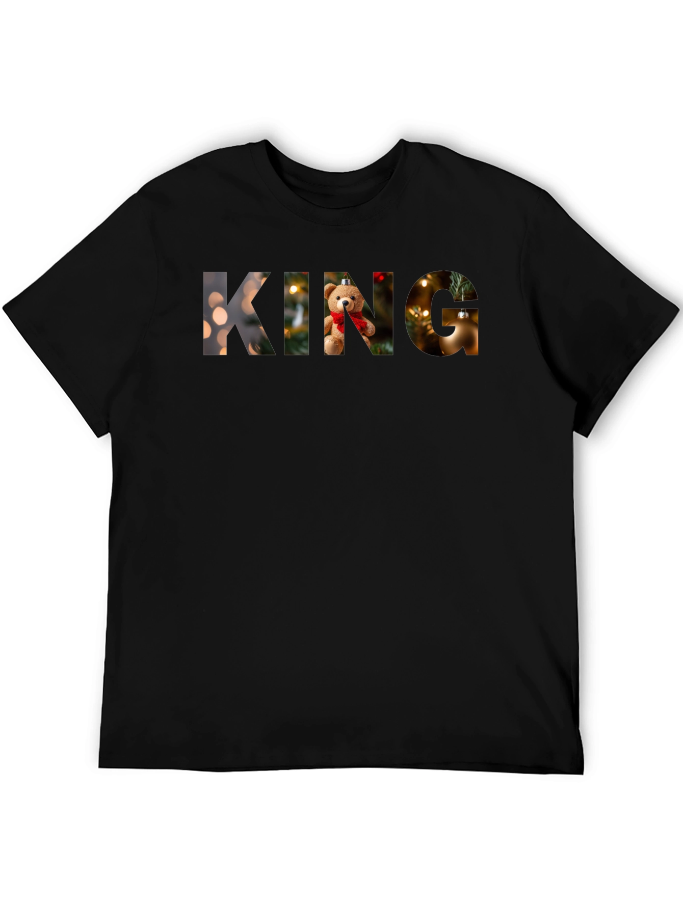 Camiseta Negra King Navideña