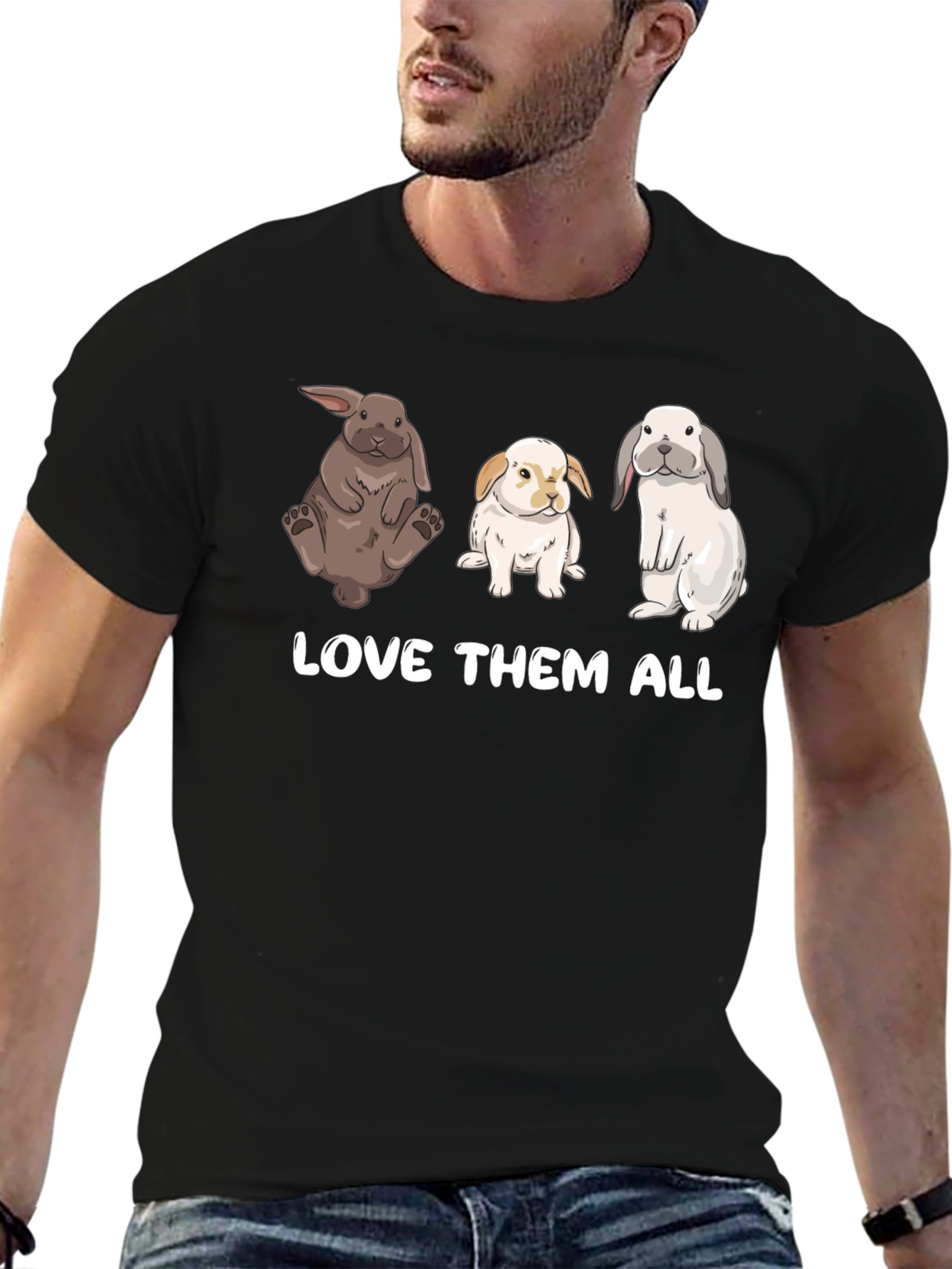 Camiseta Unisex Ámalos a Todos - Diseño de Conejos