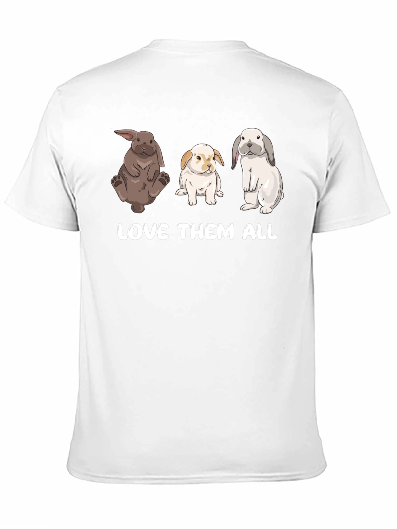 Camiseta Unisex Ámalos a Todos - Diseño de Conejos