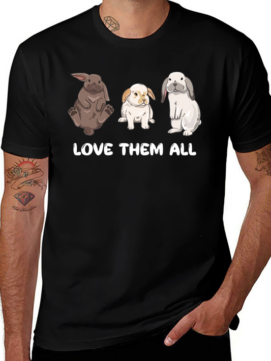 Camiseta Unisex Ámalos a Todos - Diseño de Conejos