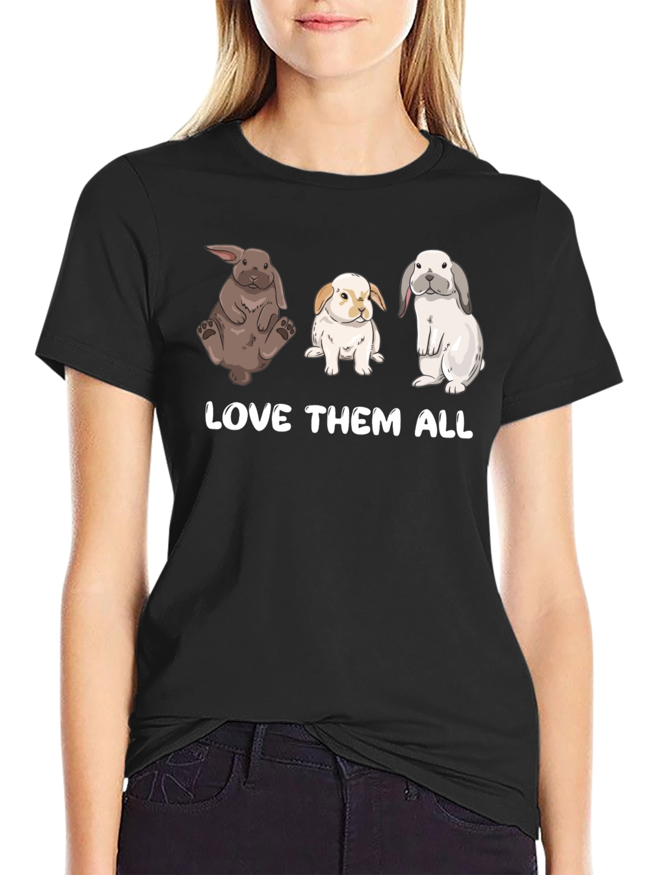 Camiseta Unisex Ámalos a Todos - Diseño de Conejos