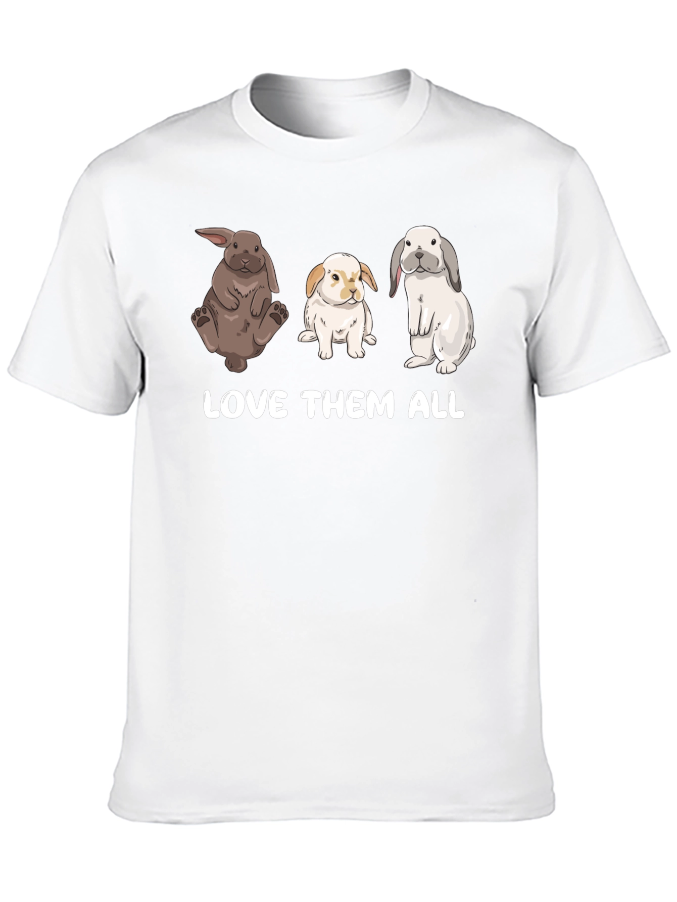 Camiseta Unisex Ámalos a Todos - Diseño de Conejos