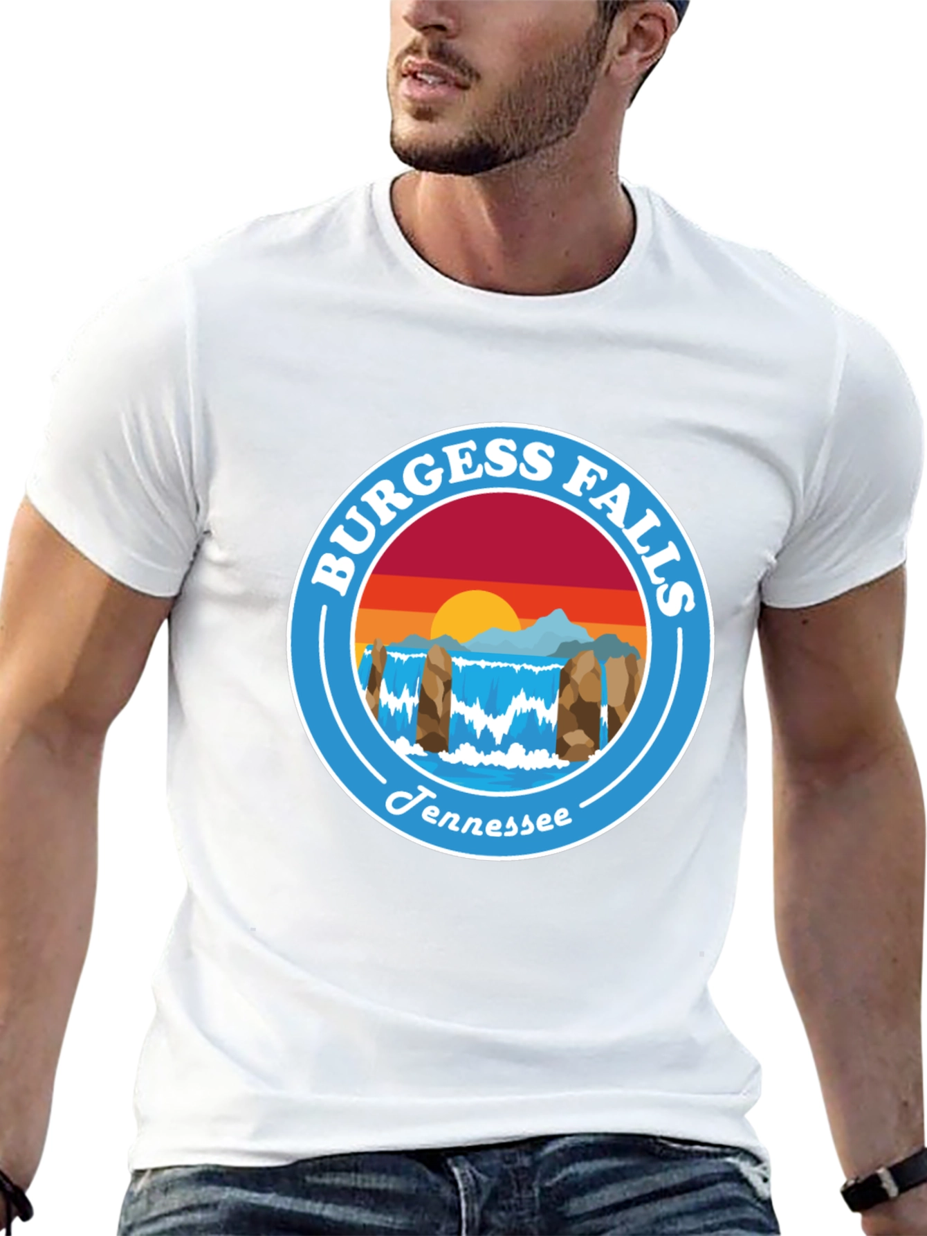 Camiseta Negra Burgess Falls Tennessee