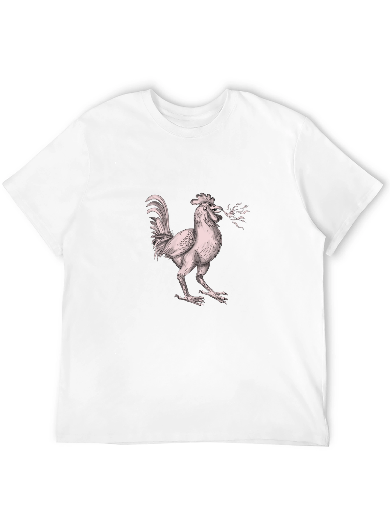 Camiseta Negra con Diseño de Gallo