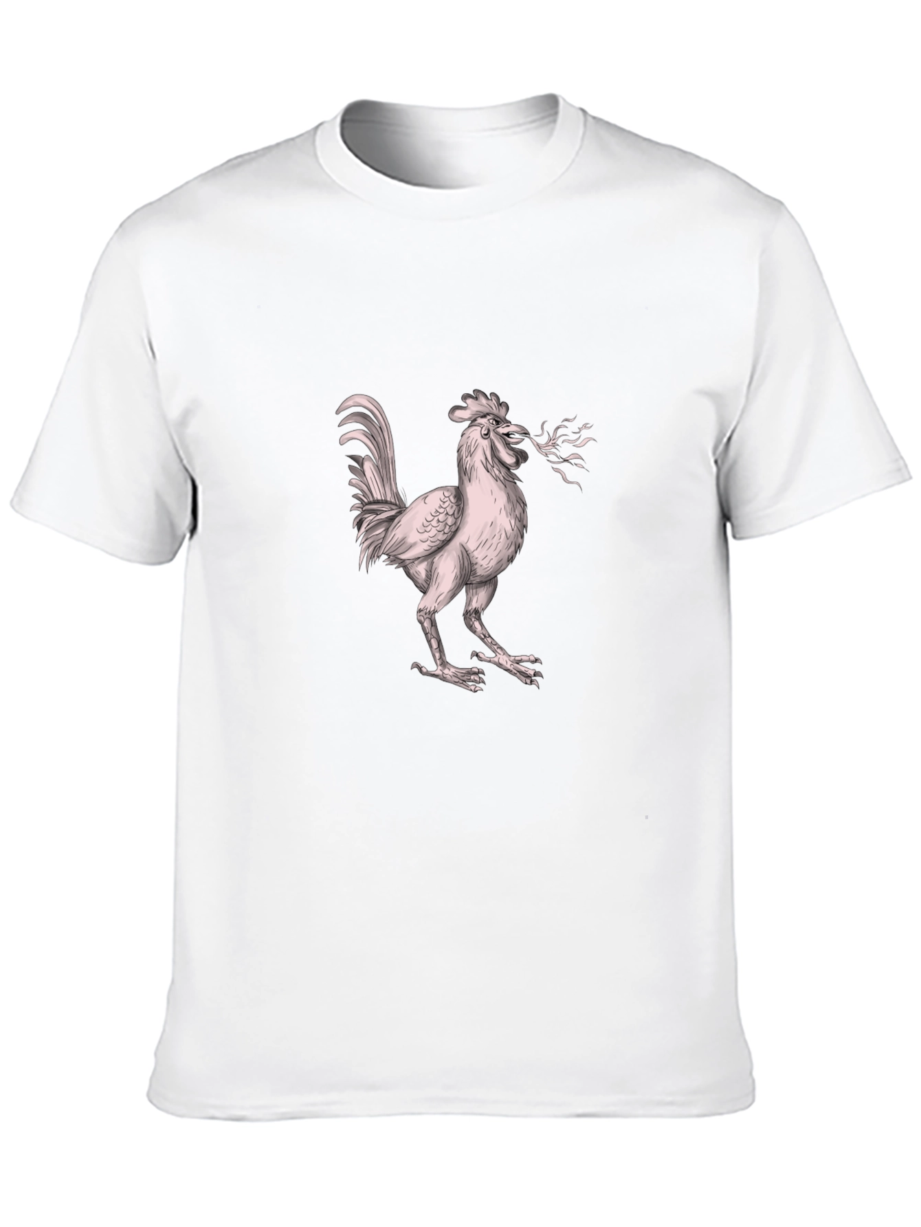Camiseta Negra con Diseño de Gallo