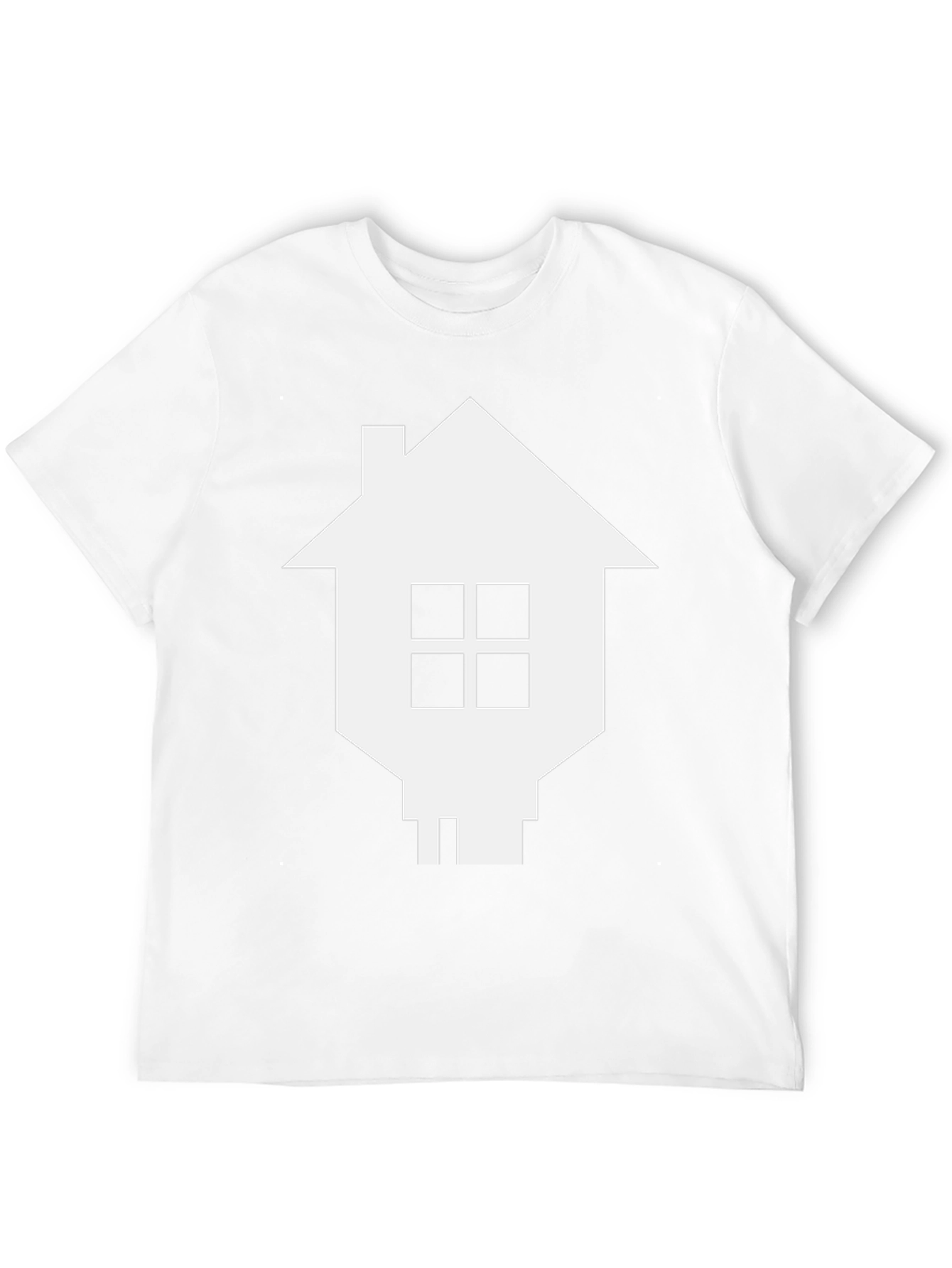 Camiseta Negra con Diseño de Casa Pixelada