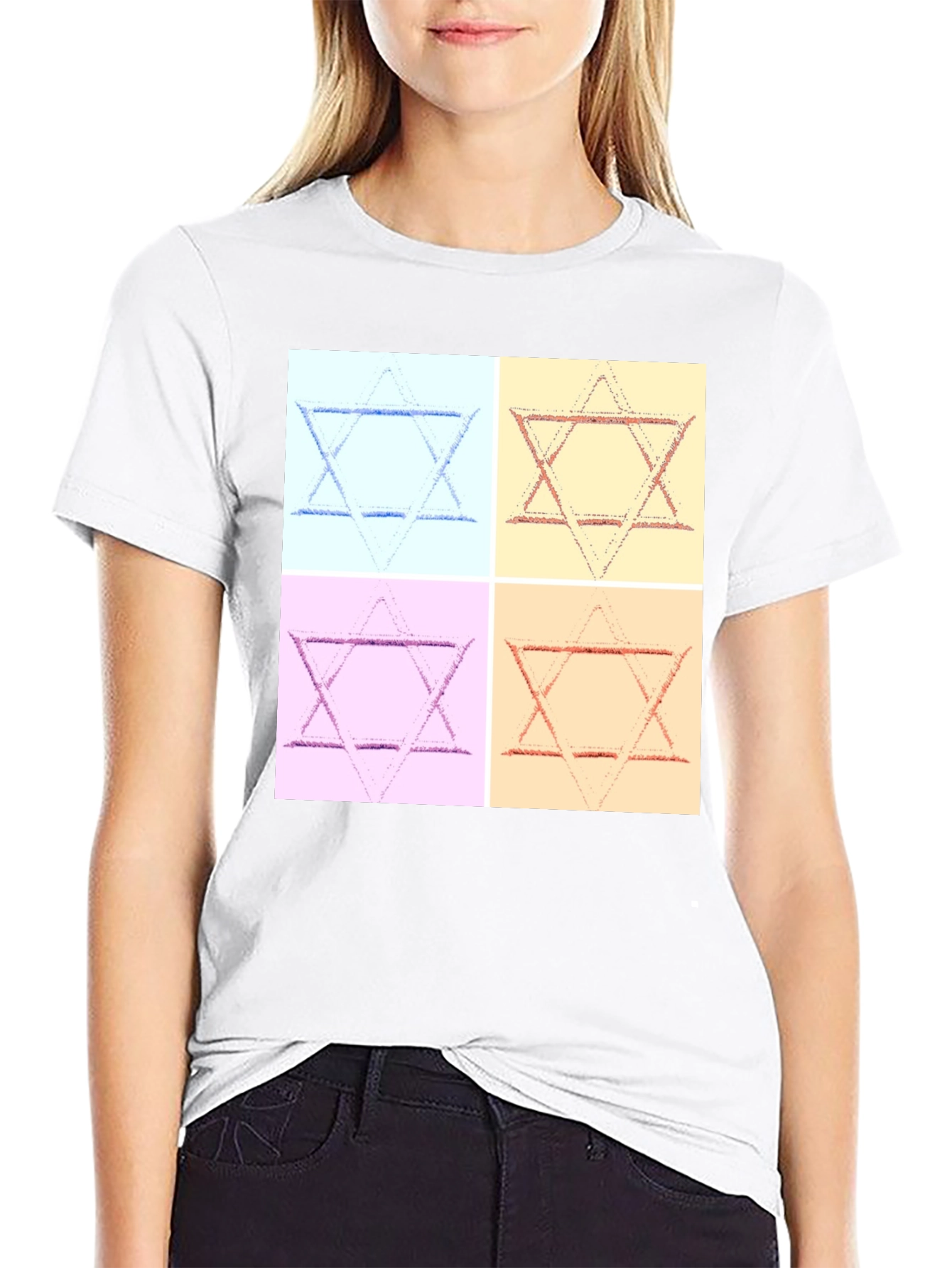 Camiseta Hombre Estrella de David Arte Pop