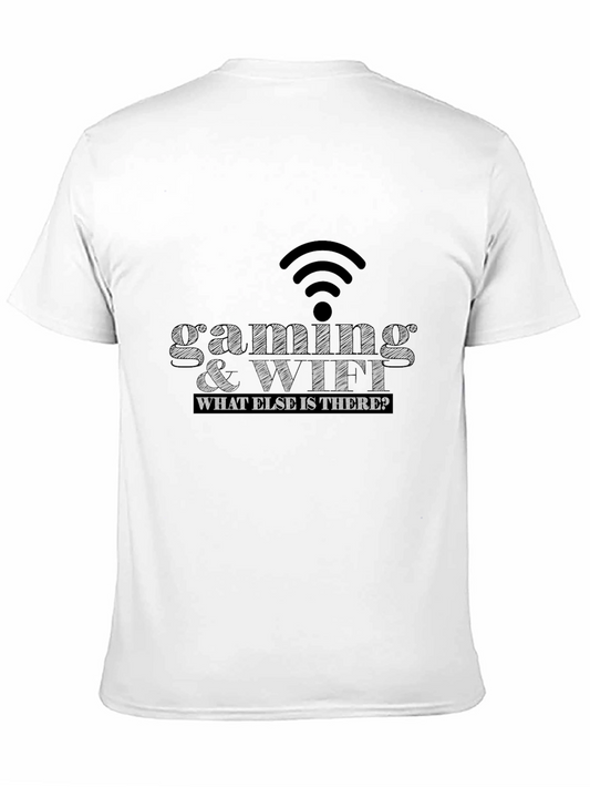 Camiseta Negra Gaming & WiFi para Gamers