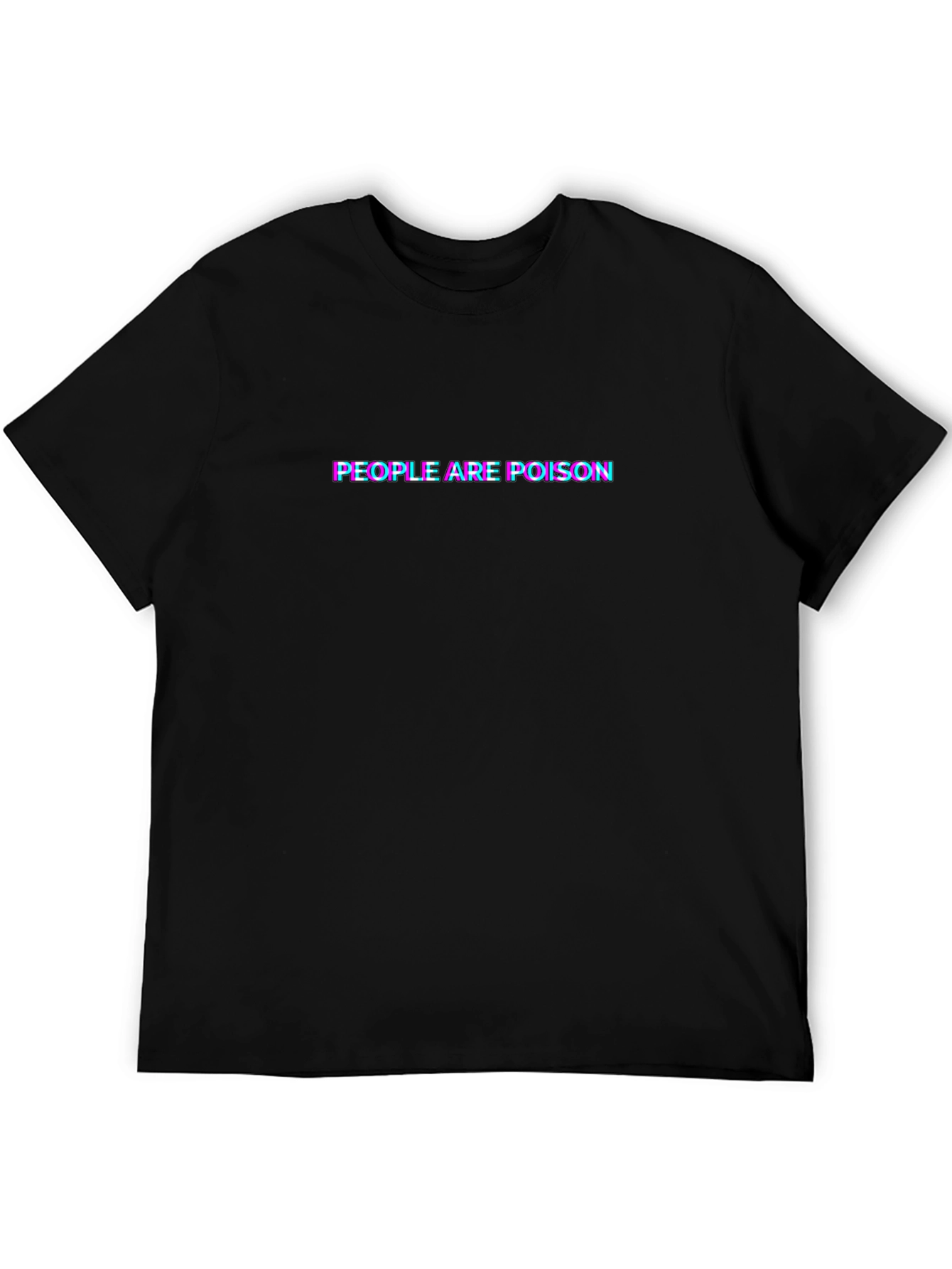 Camiseta Negra People Are Poison Estilo Distorsión