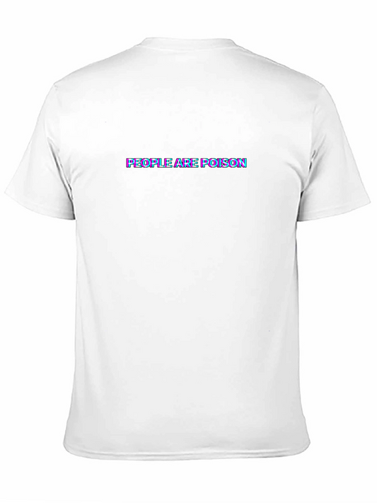 Camiseta Negra People Are Poison Estilo Distorsión