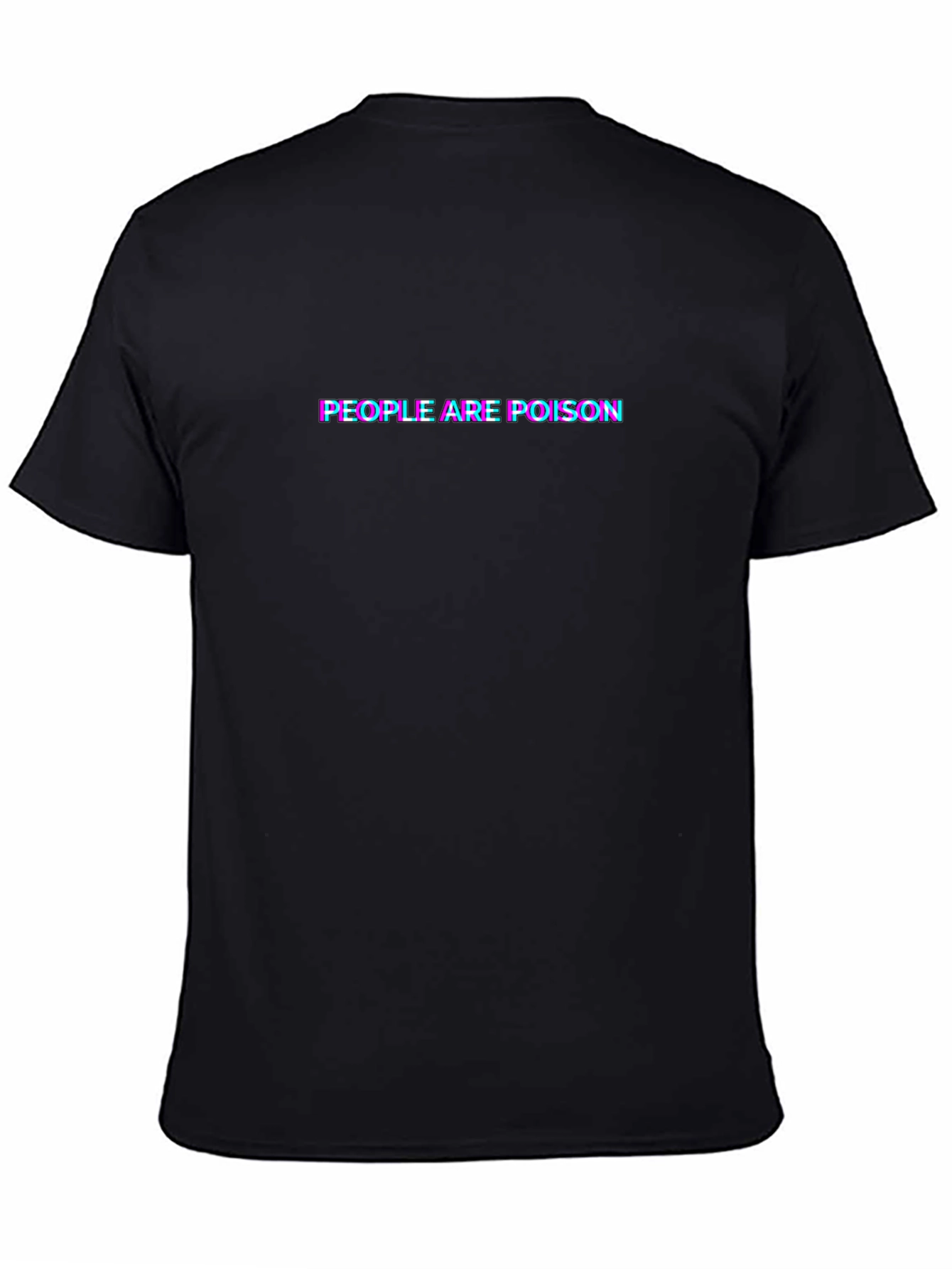 Camiseta Negra People Are Poison Estilo Distorsión