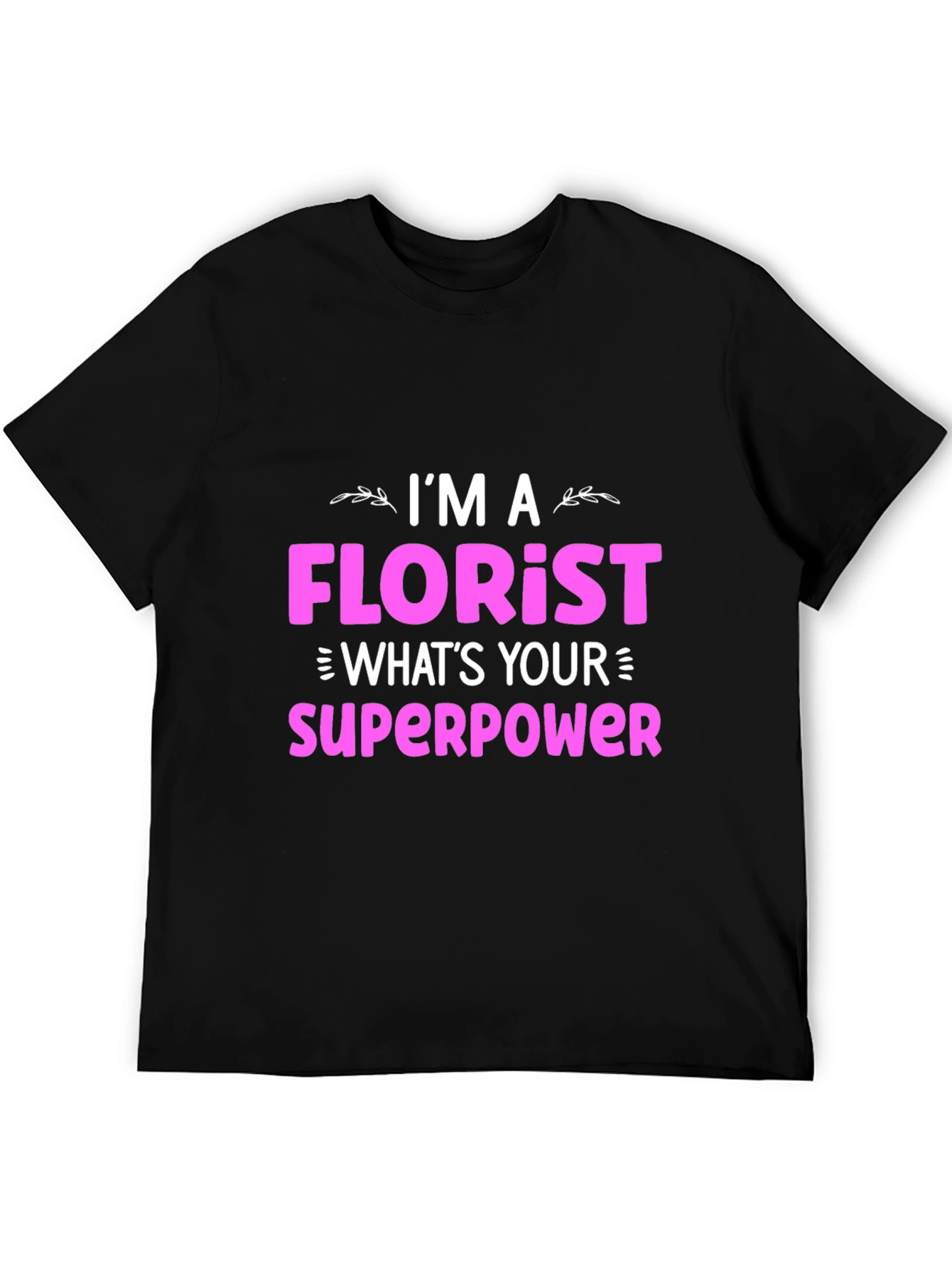 Camiseta Negra Florista Superpoder