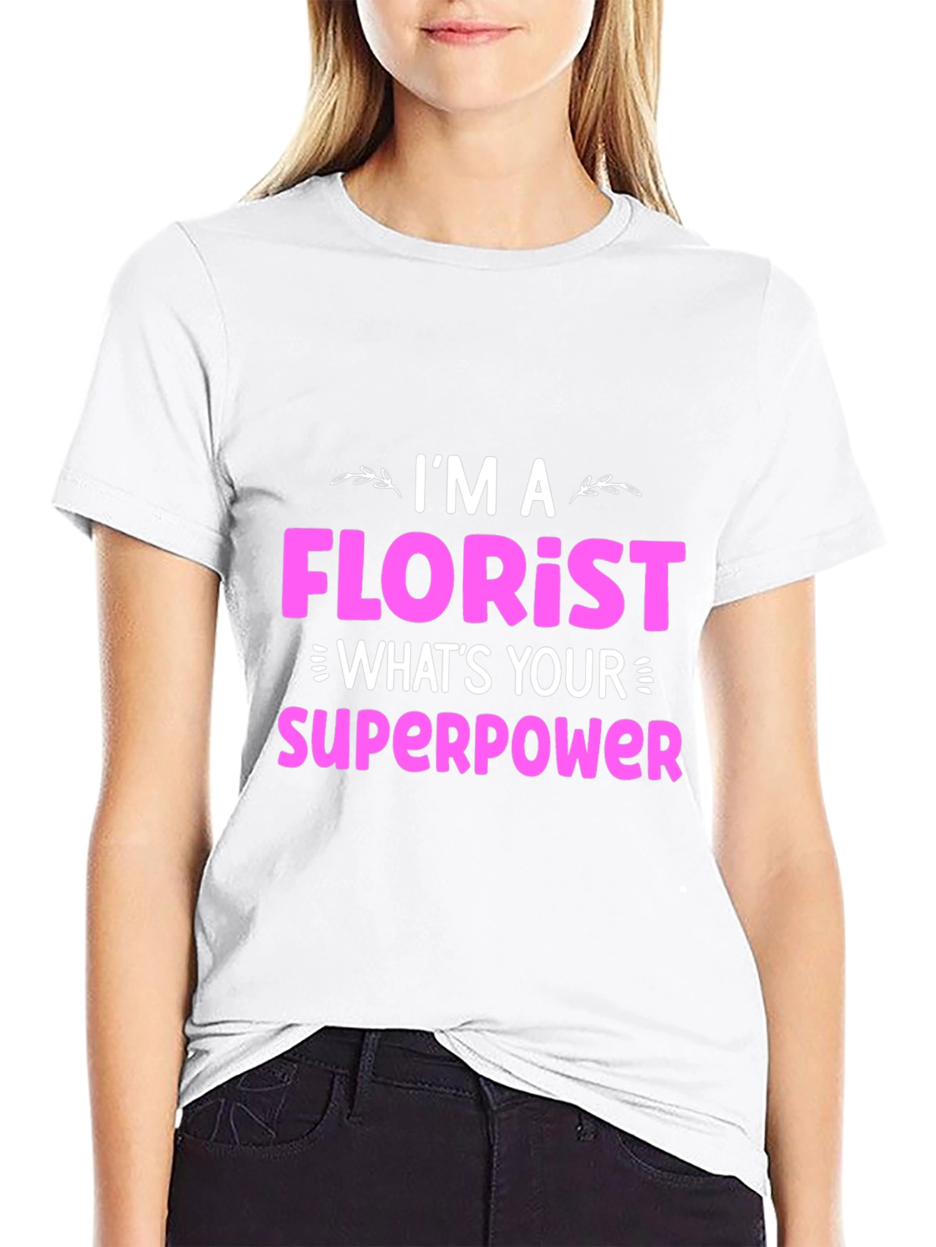 Camiseta Negra Florista Superpoder