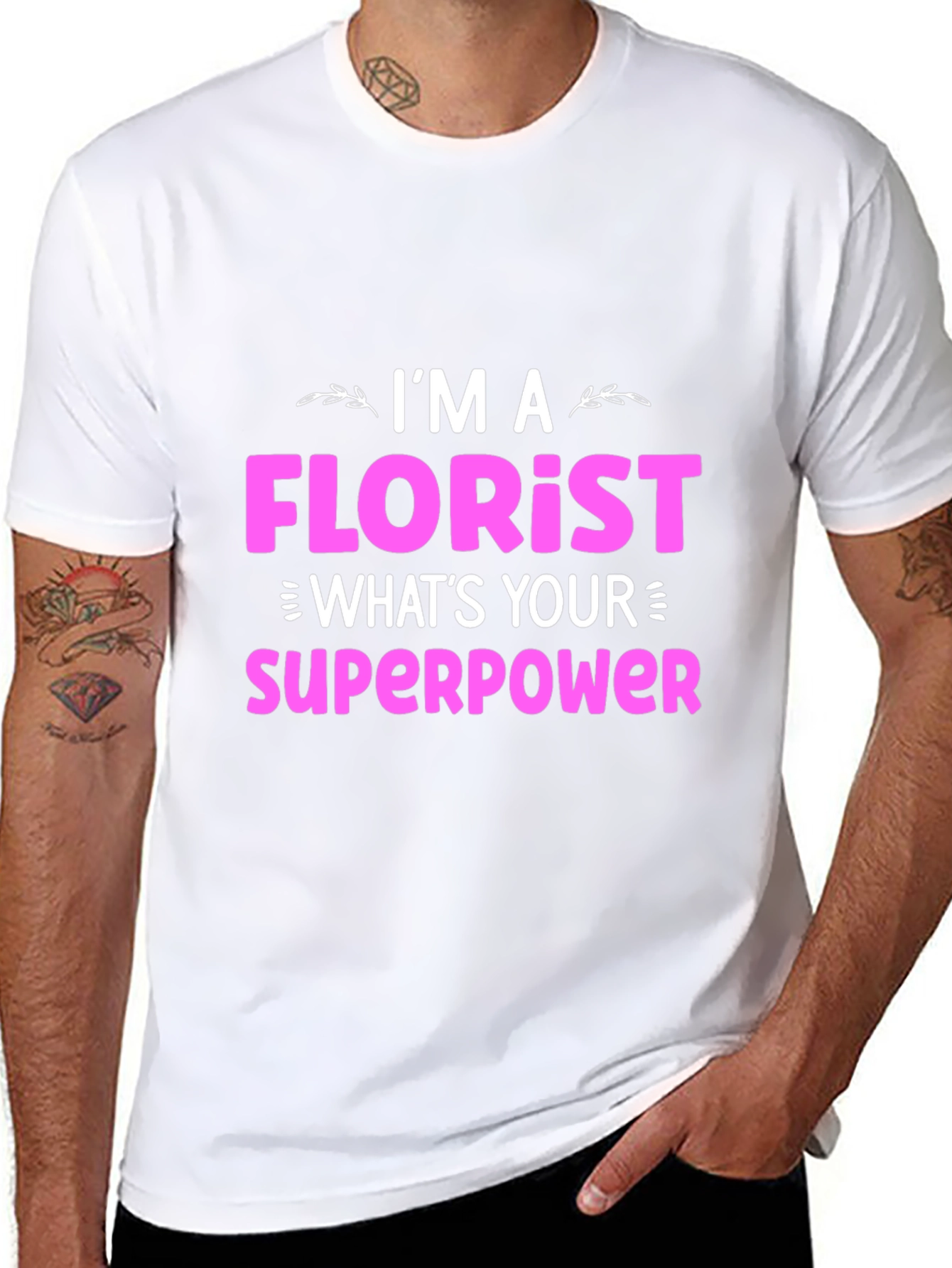 Camiseta Negra Florista Superpoder