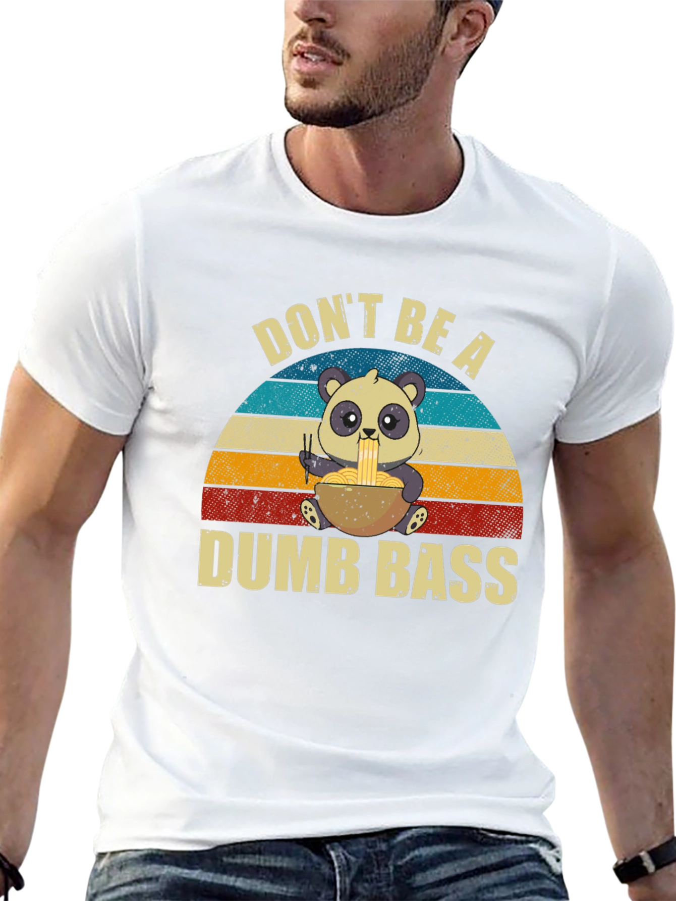Camiseta Panda Comiendo Ramen - No Seas Tonto