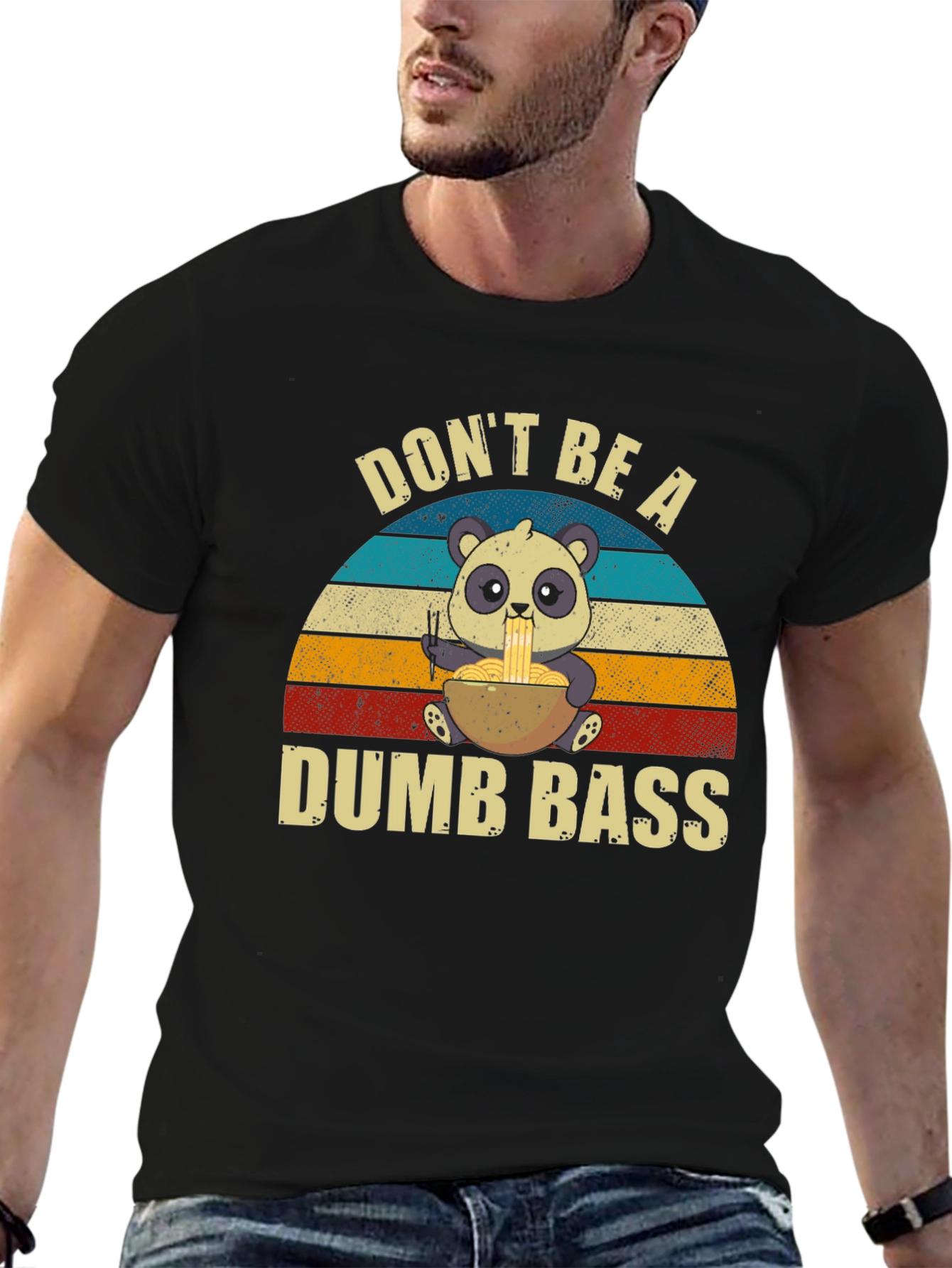 Camiseta Panda Comiendo Ramen - No Seas Tonto