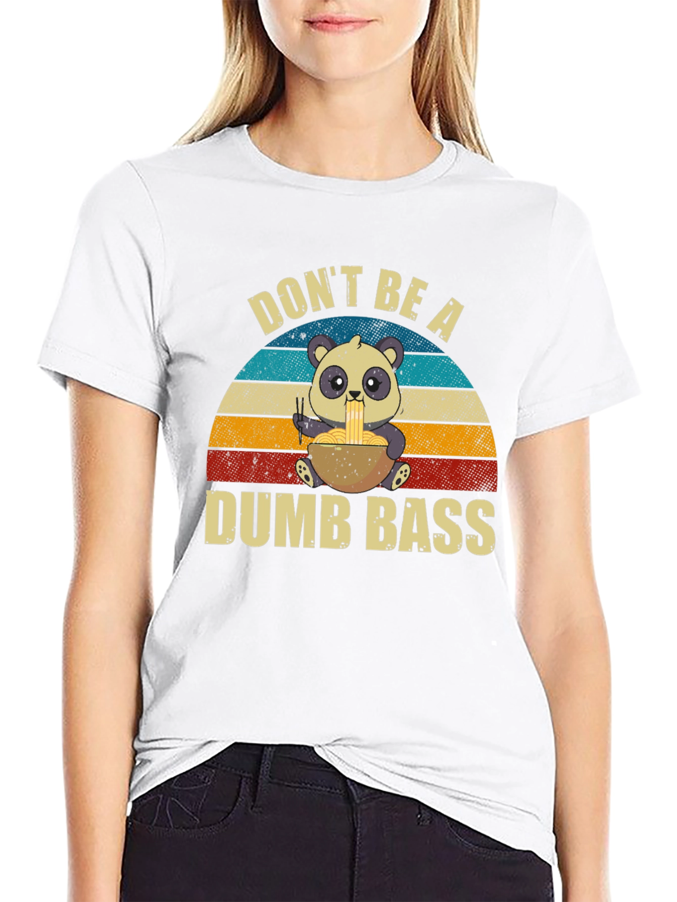 Camiseta Panda Comiendo Ramen - No Seas Tonto