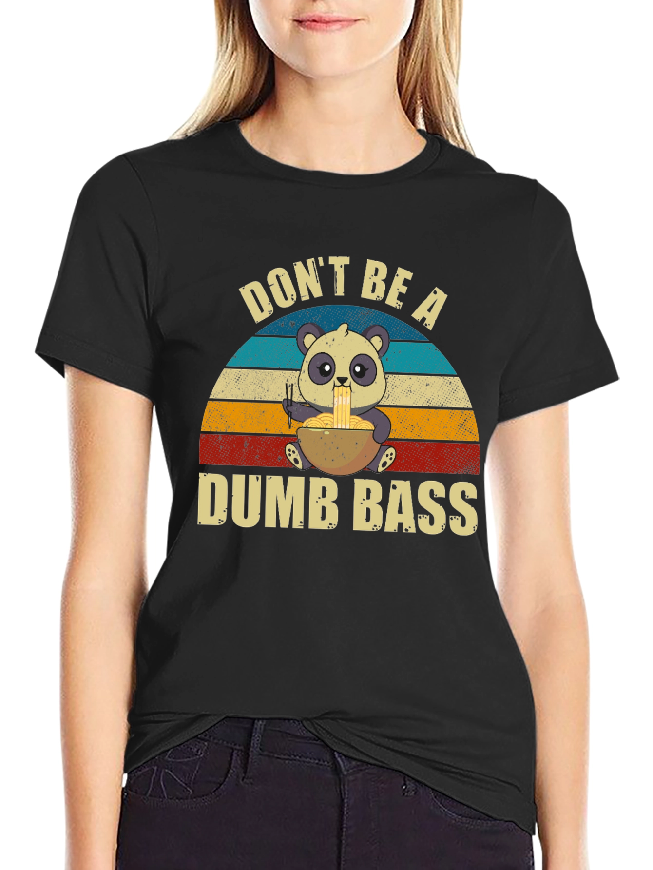 Camiseta Panda Comiendo Ramen - No Seas Tonto