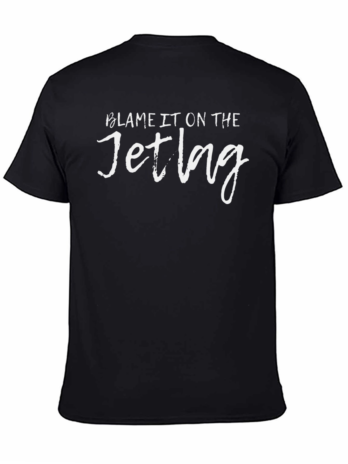 Camiseta Negra: Culpa al Jet Lag