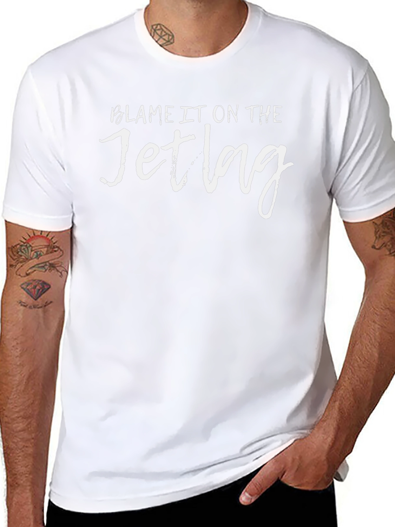 Camiseta Negra: Culpa al Jet Lag