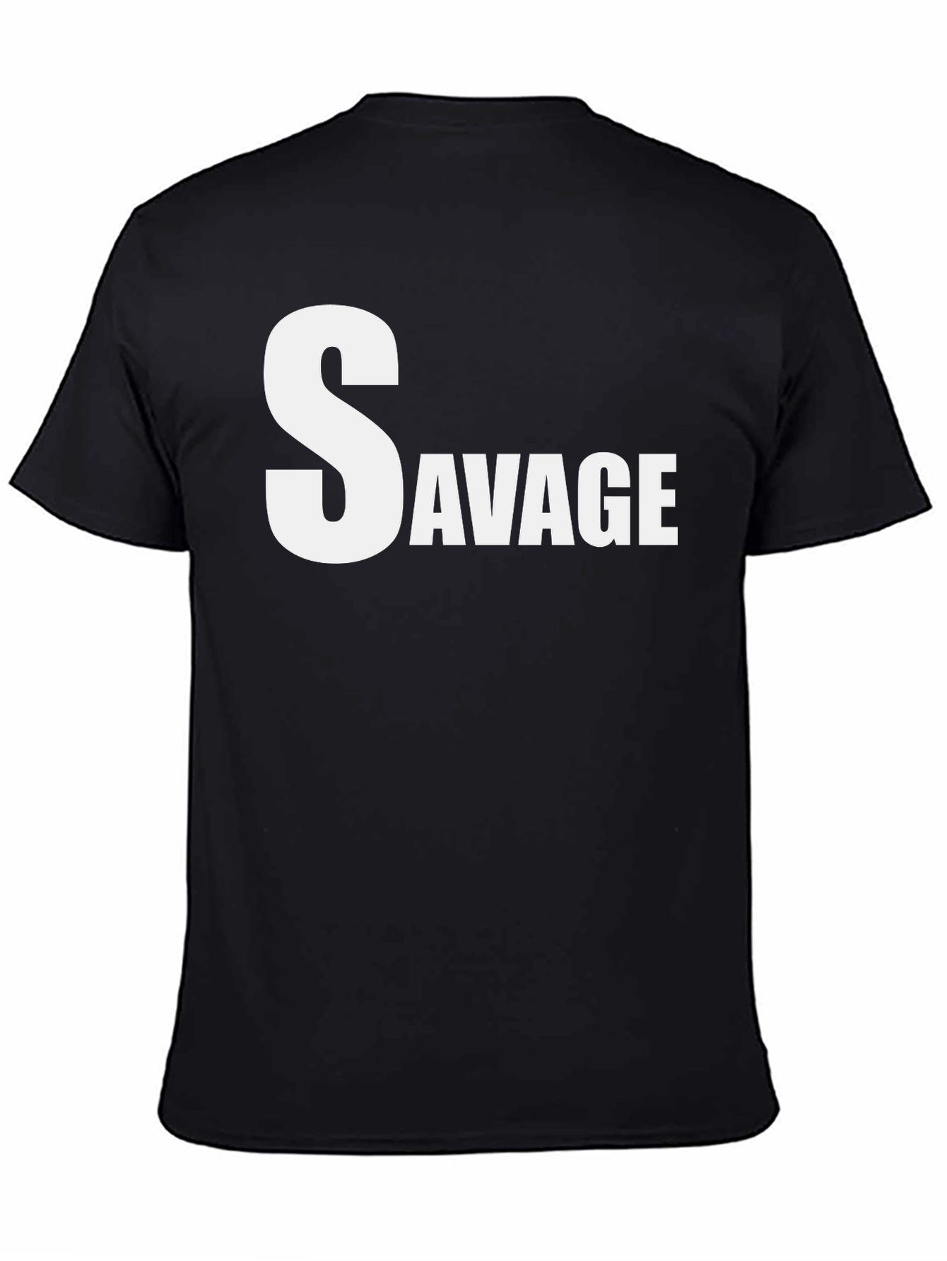 Camiseta Negra Savage para Hombre - Estilo Urbano