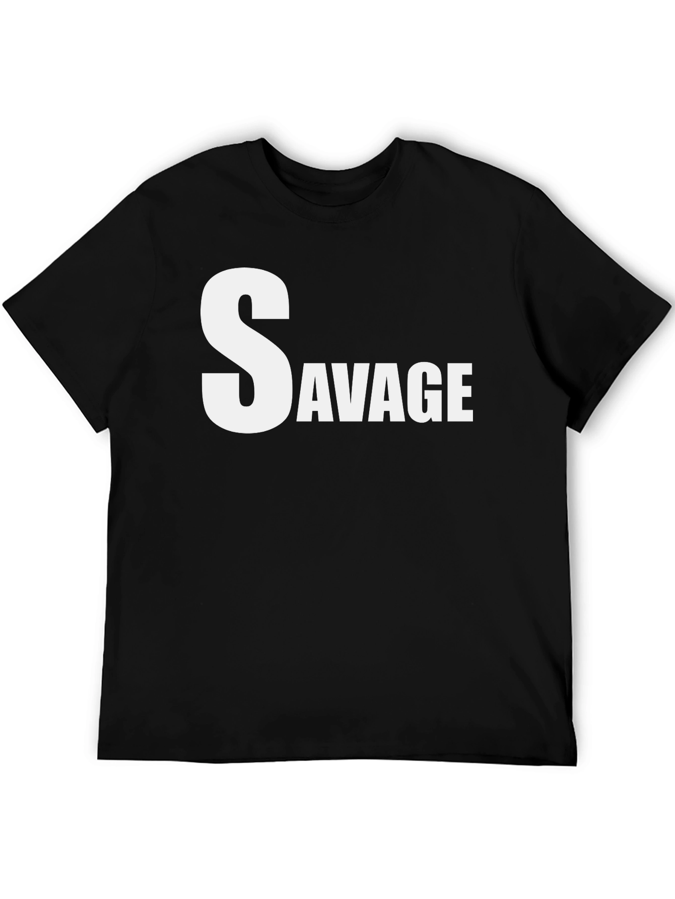 Camiseta Negra Savage para Hombre - Estilo Urbano