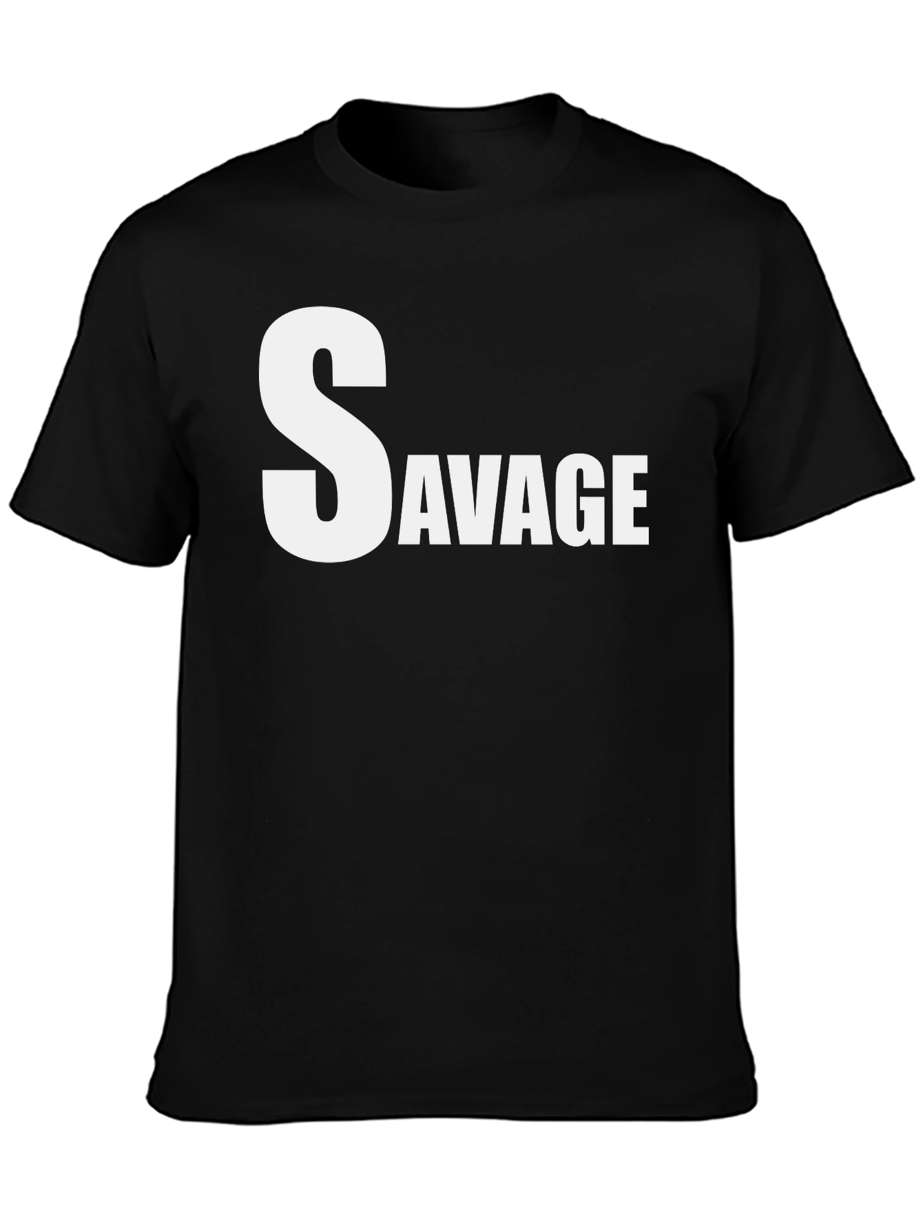 Camiseta Negra Savage para Hombre - Estilo Urbano