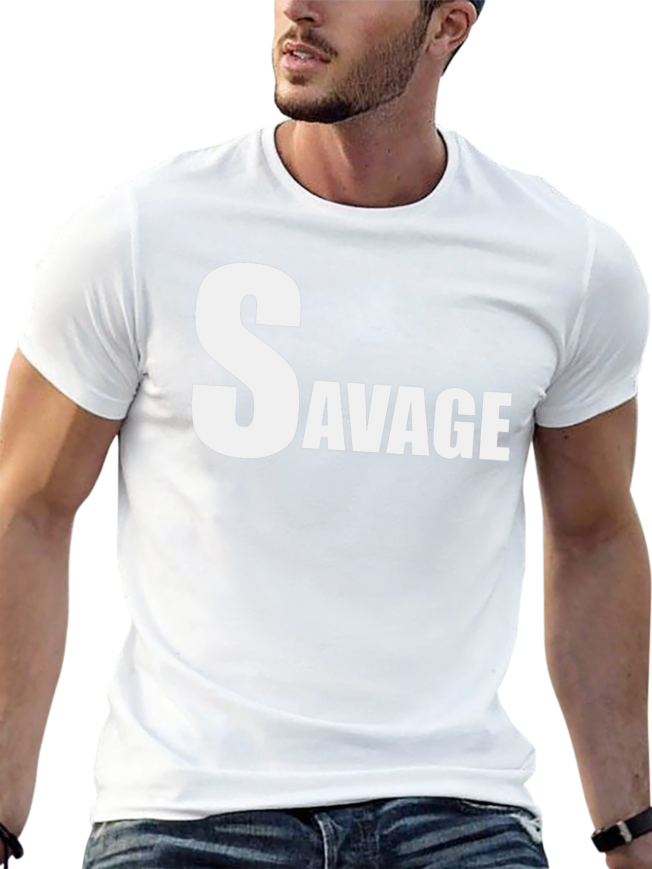 Camiseta Negra Savage para Hombre - Estilo Urbano