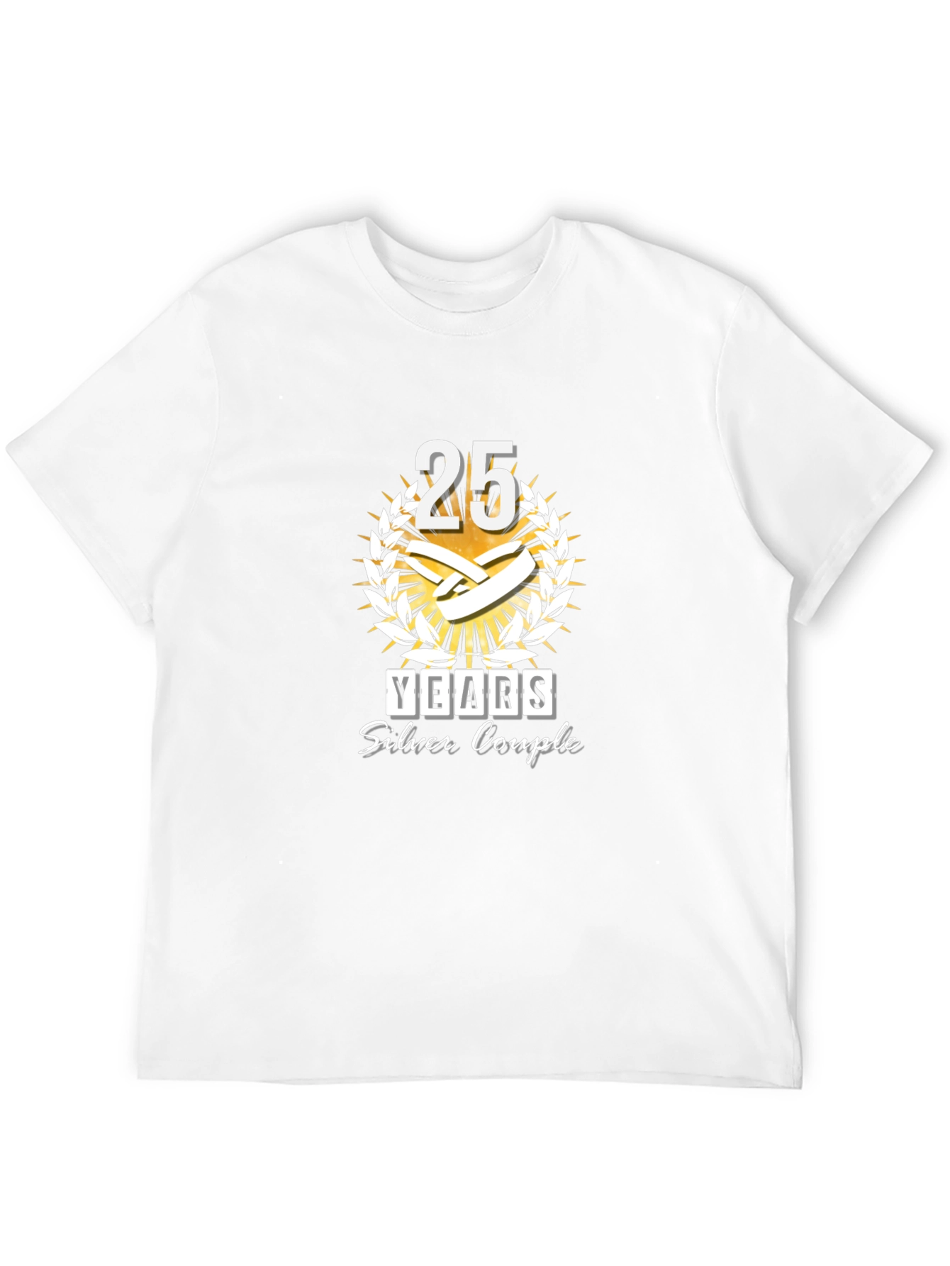 Camiseta Negra Aniversario 25 Años Pareja Plata