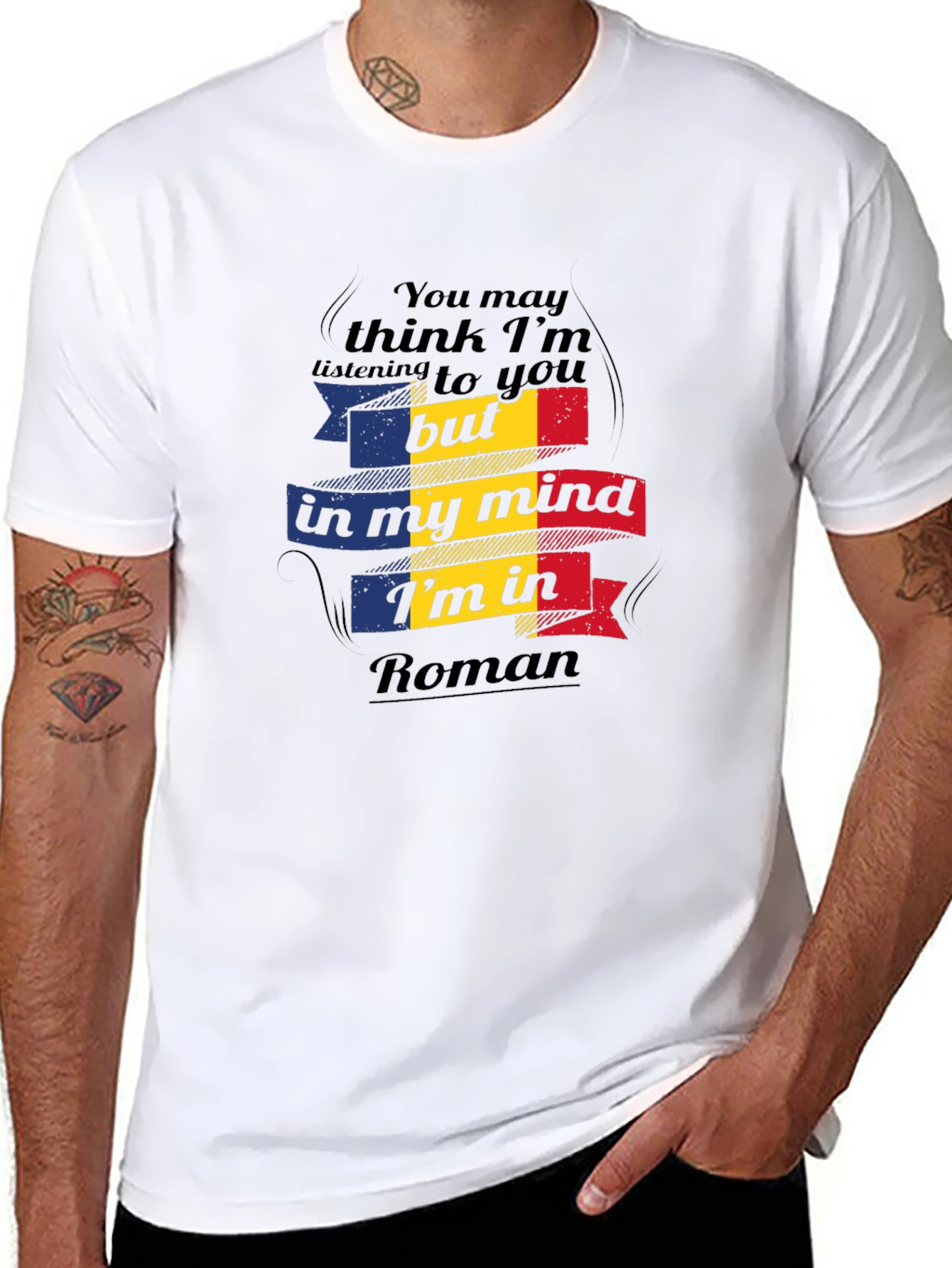Camiseta Negra In My Mind Im In Roman