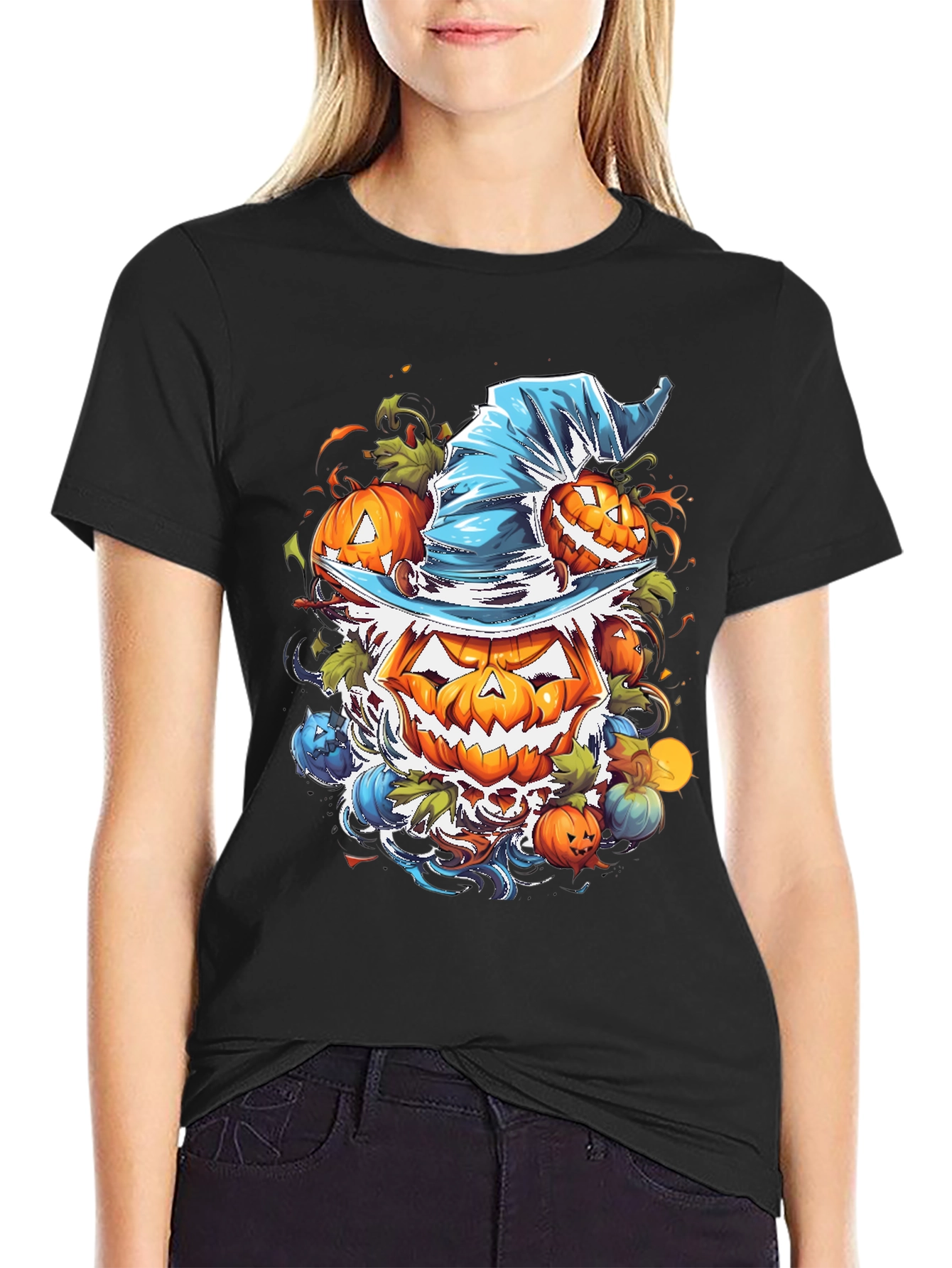 Camiseta Halloween Calabaza con Sombrero