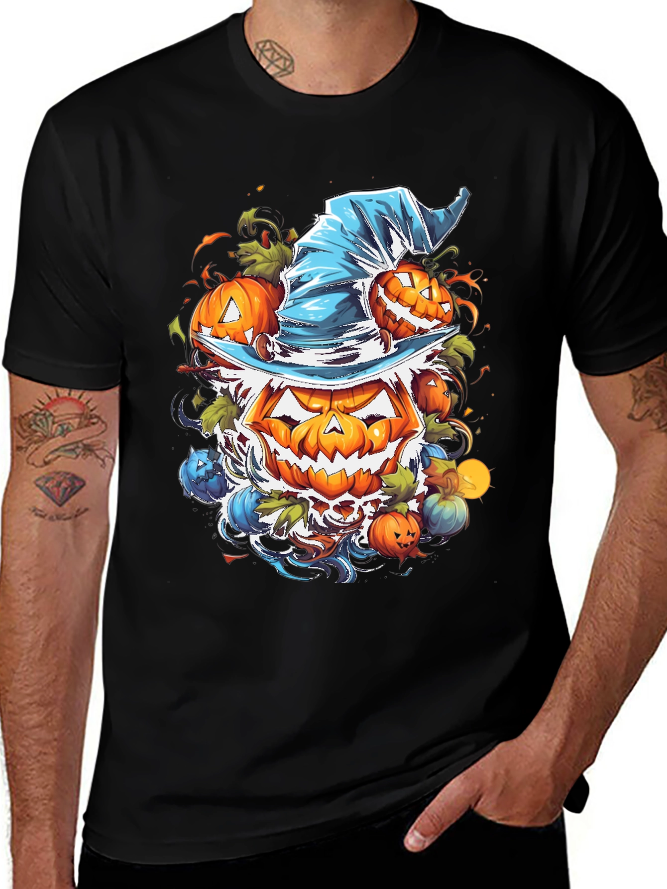 Camiseta Halloween Calabaza con Sombrero