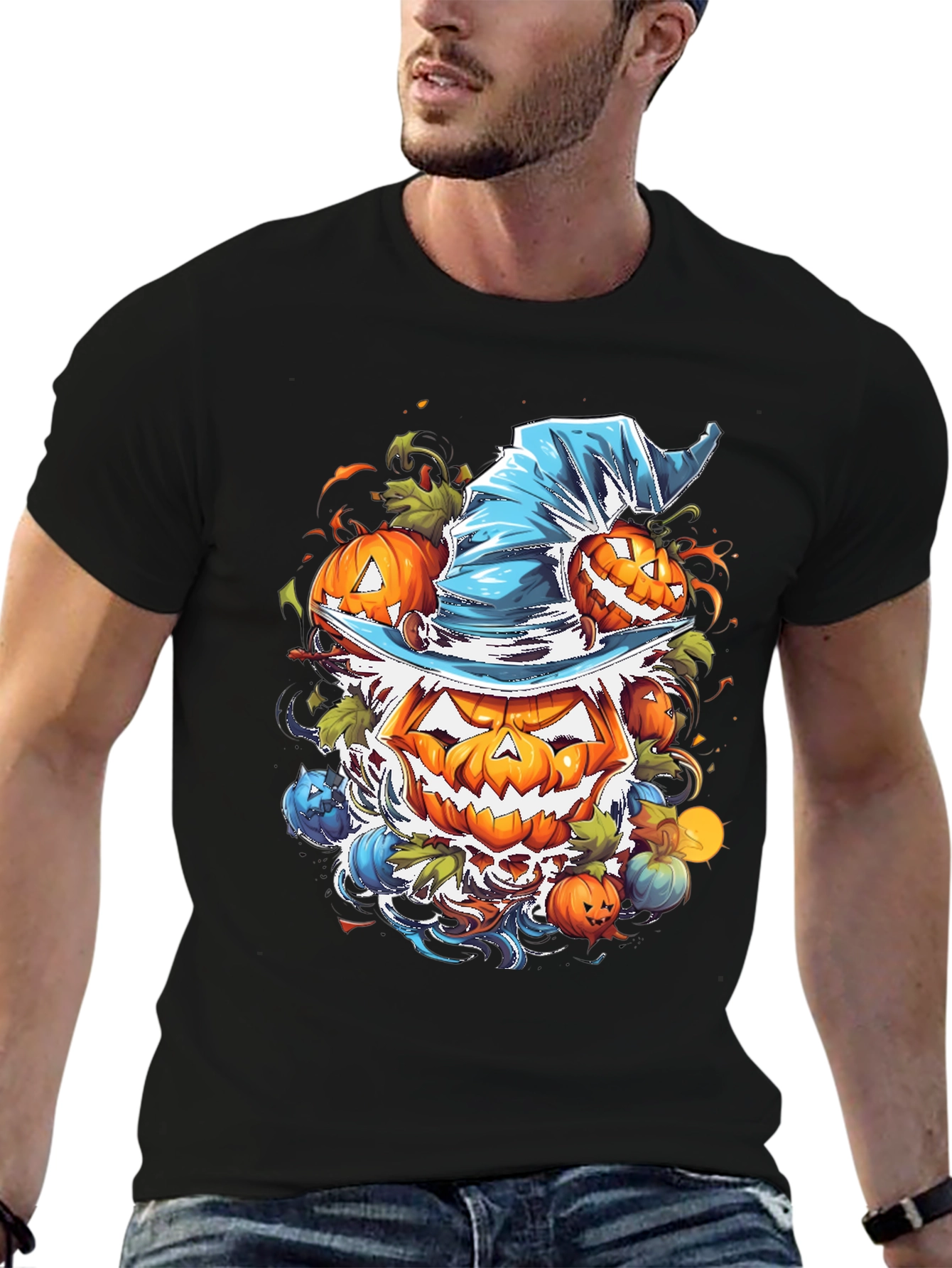 Camiseta Halloween Calabaza con Sombrero