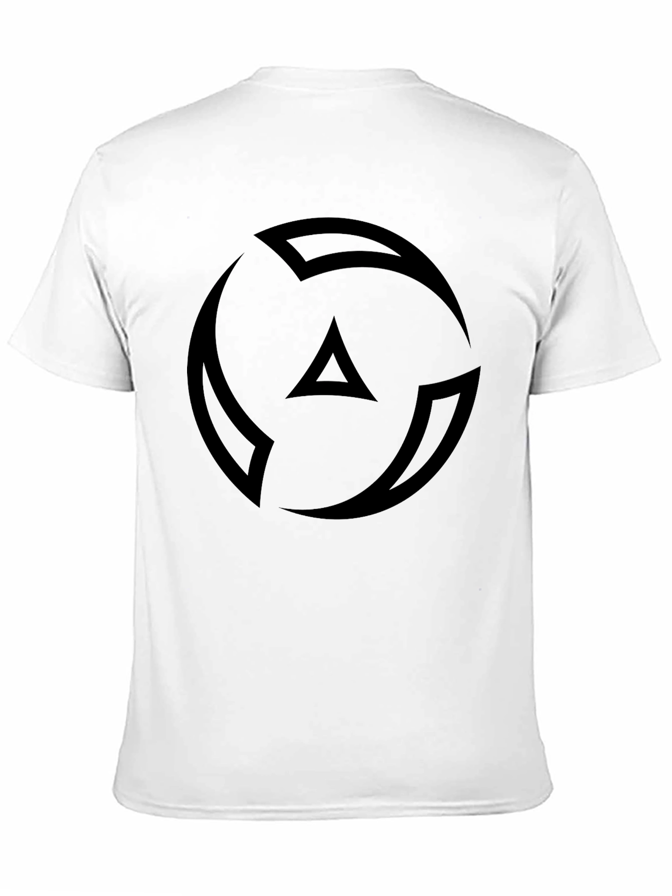 Camiseta Negra Hombre - Diseño Abstracto Circular