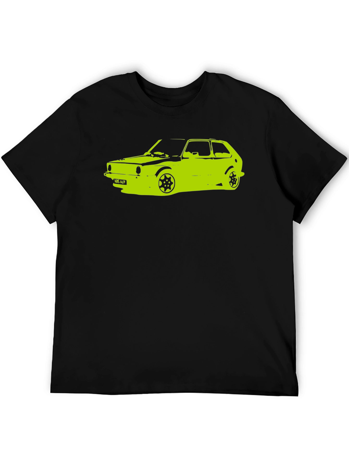 Camiseta Negra con Diseño de Coche Clásico