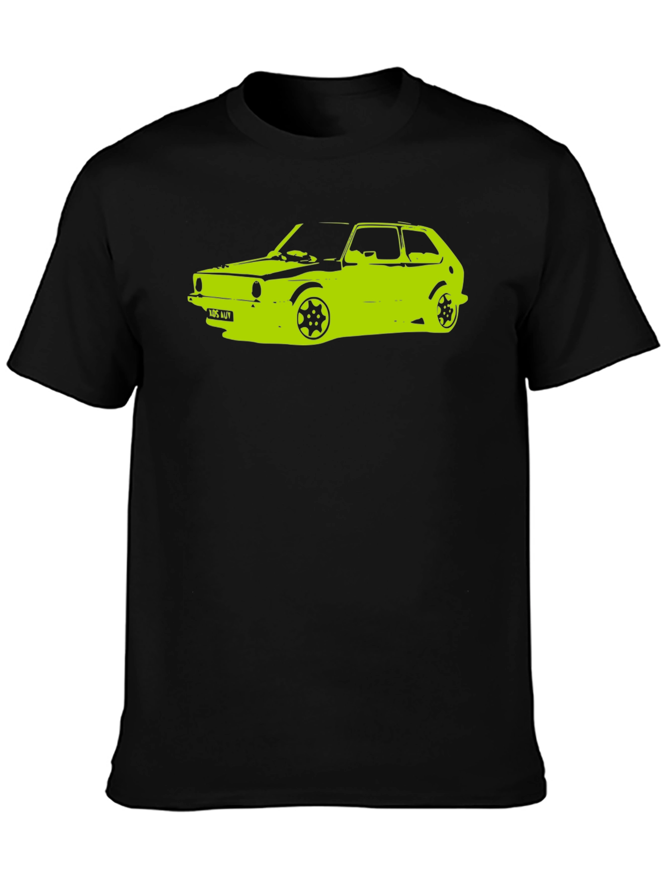 Camiseta Negra con Diseño de Coche Clásico