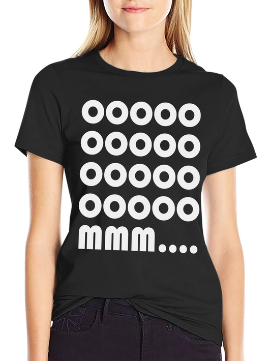 Camiseta Negra: Ooooo mmm... Diseño Divertido