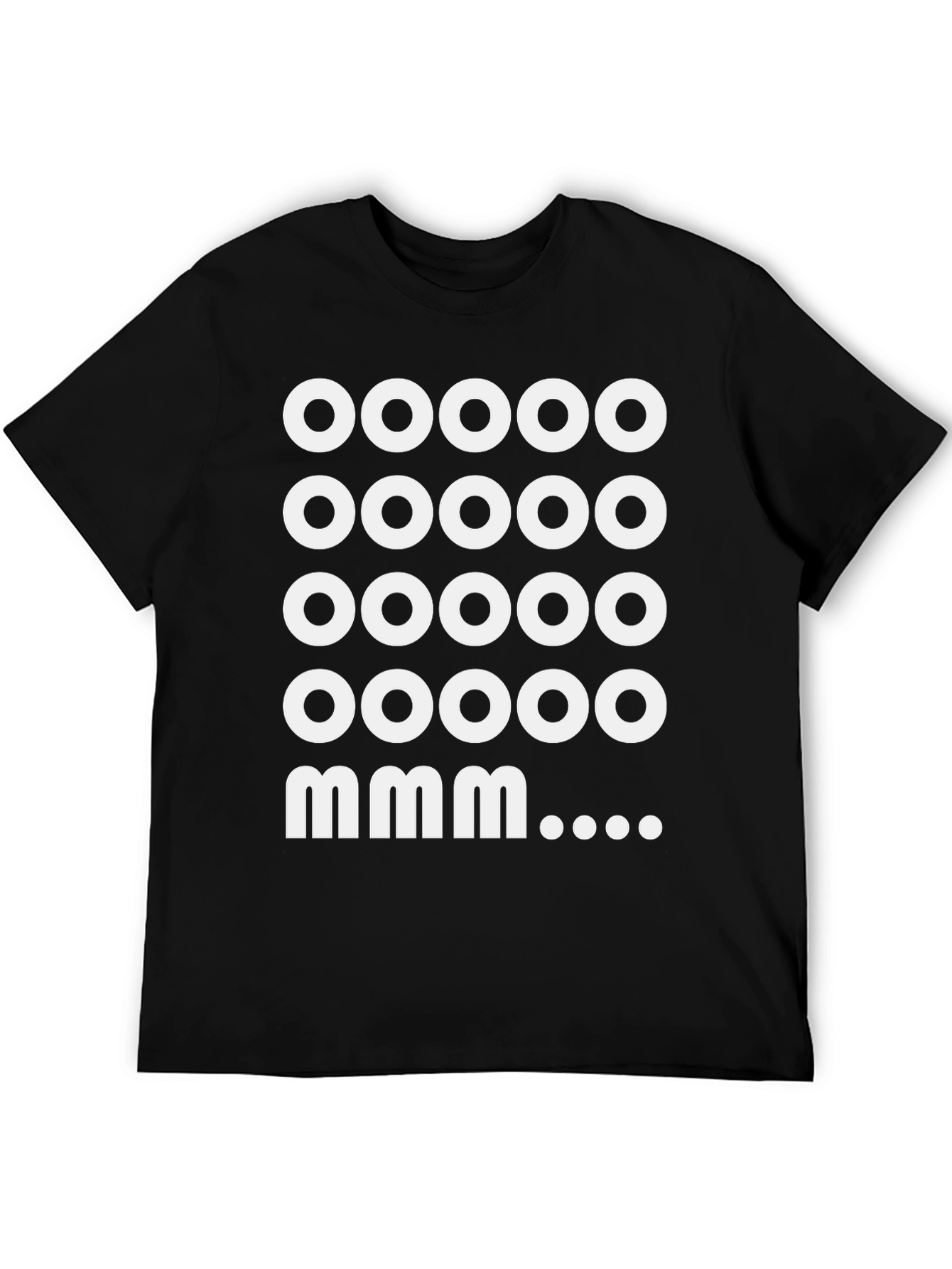 Camiseta Negra: Ooooo mmm... Diseño Divertido