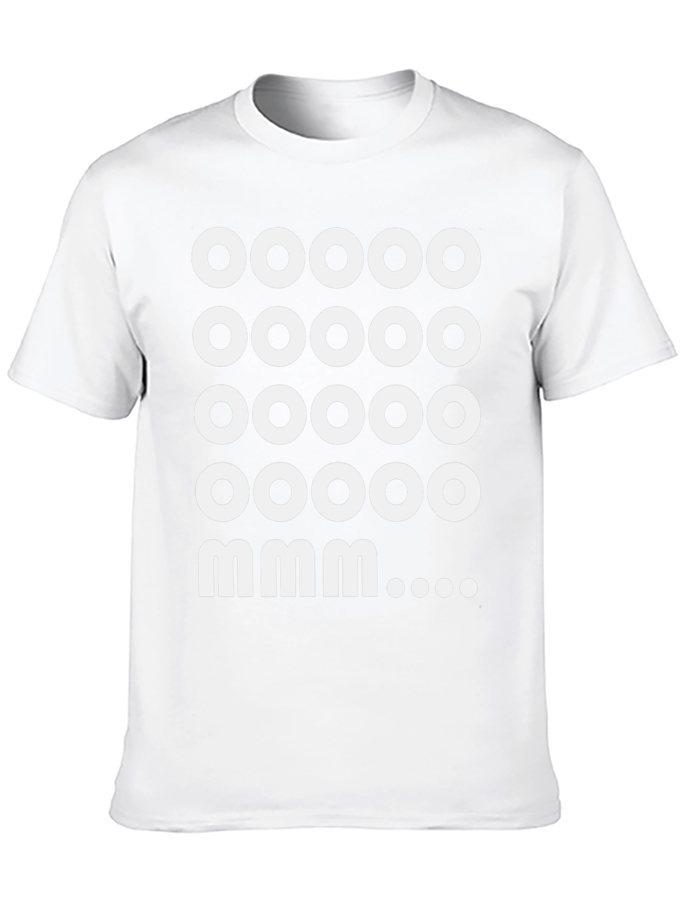 Camiseta Negra: Ooooo mmm... Diseño Divertido